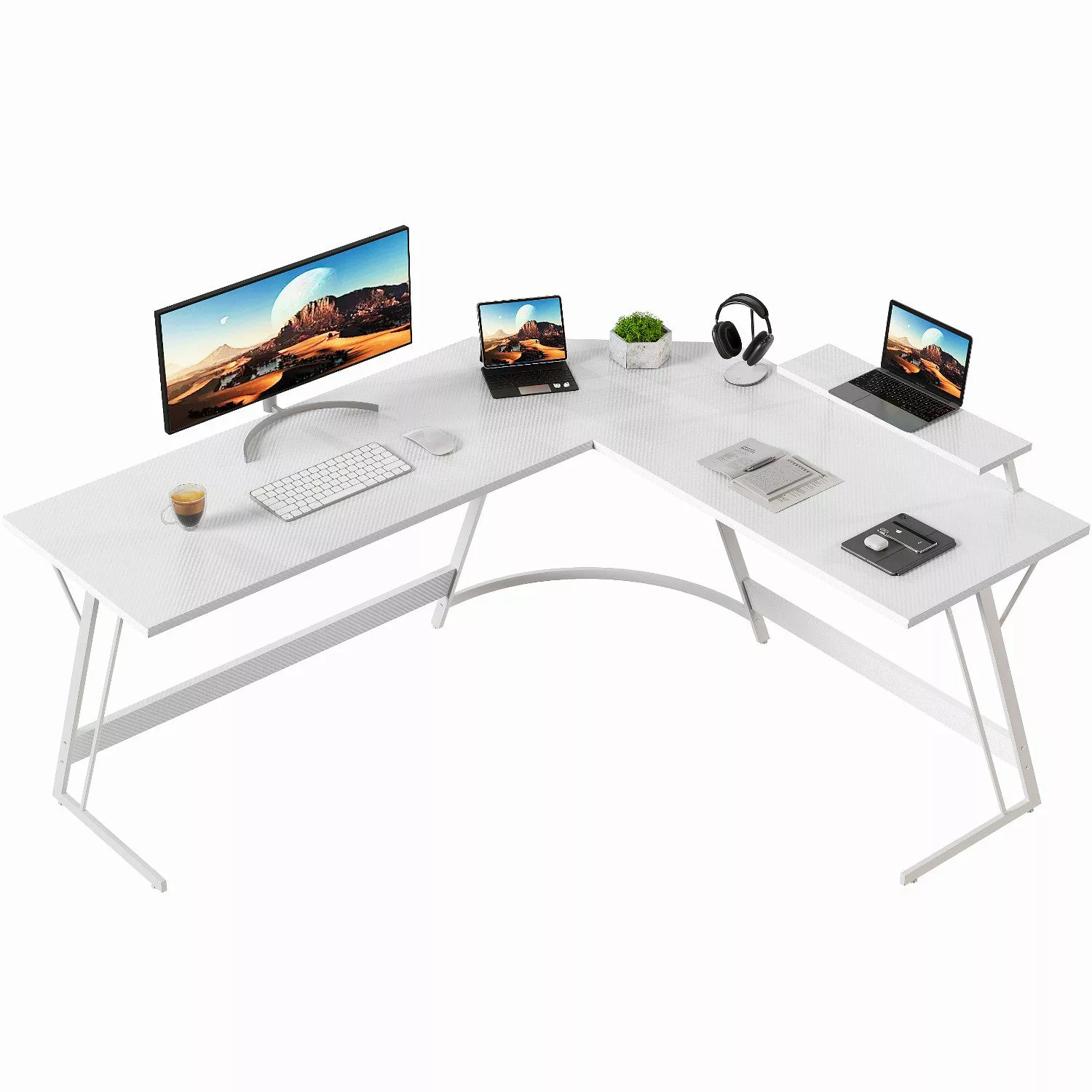 GUNJI Eckschreibtisch L-förm Computertisch Schreibtisch Gamer günstig online kaufen