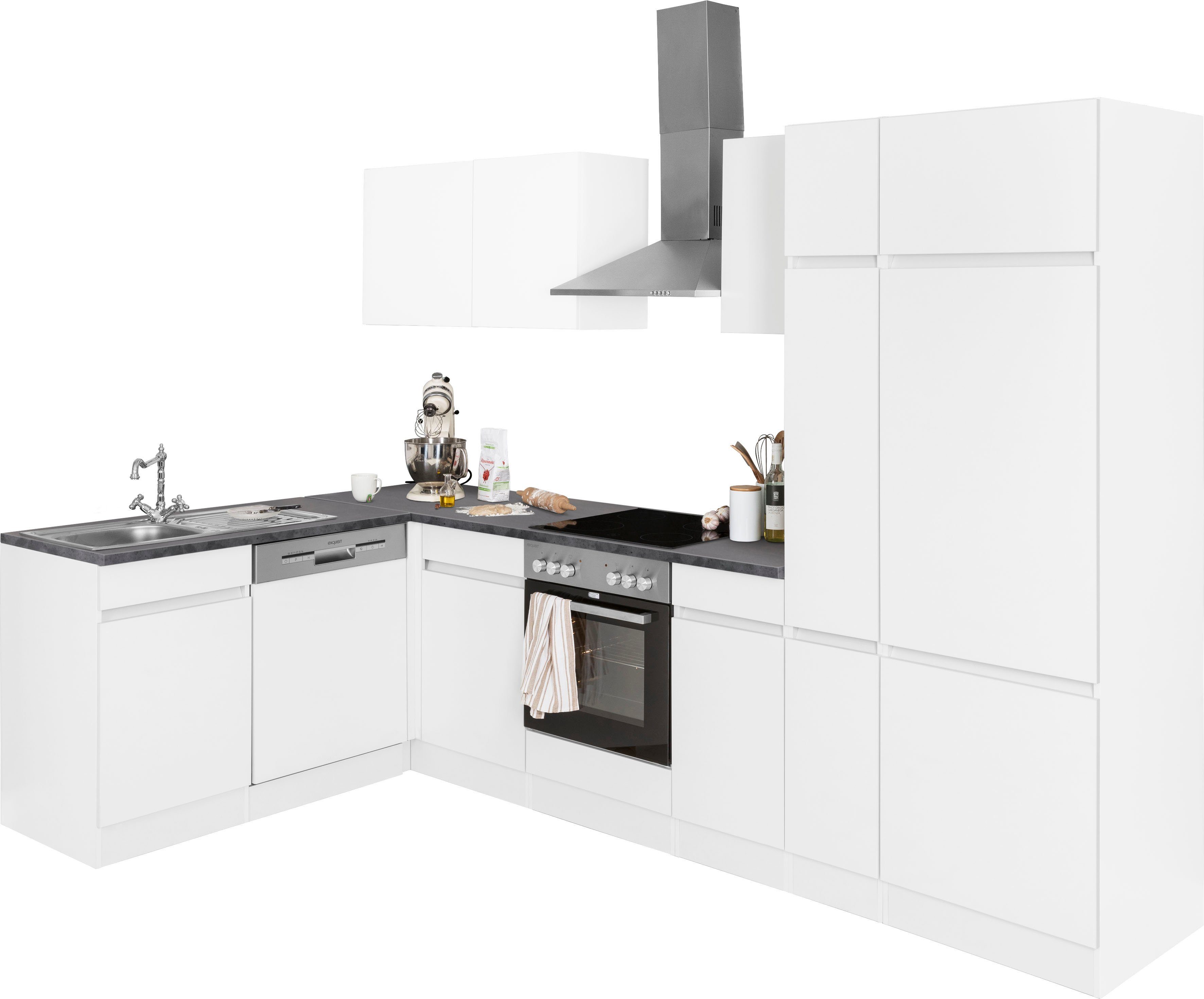 OPTIFIT Winkelküche "Roth", Stellmaße 300x175 cm, wahlweise mit E-Geräten, günstig online kaufen