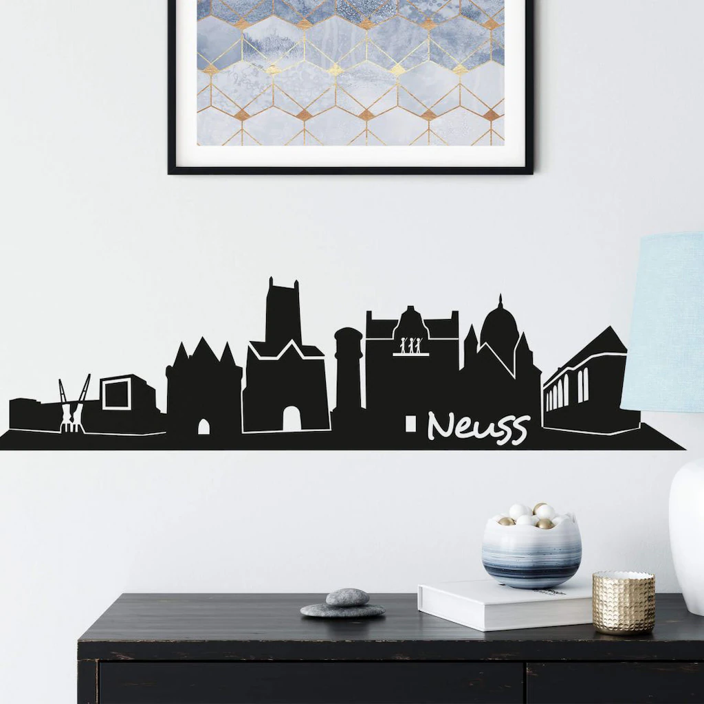 Wall-Art Wandtattoo »XXL Stadt Skyline Neuss 80cm«, (1 St.) günstig online kaufen