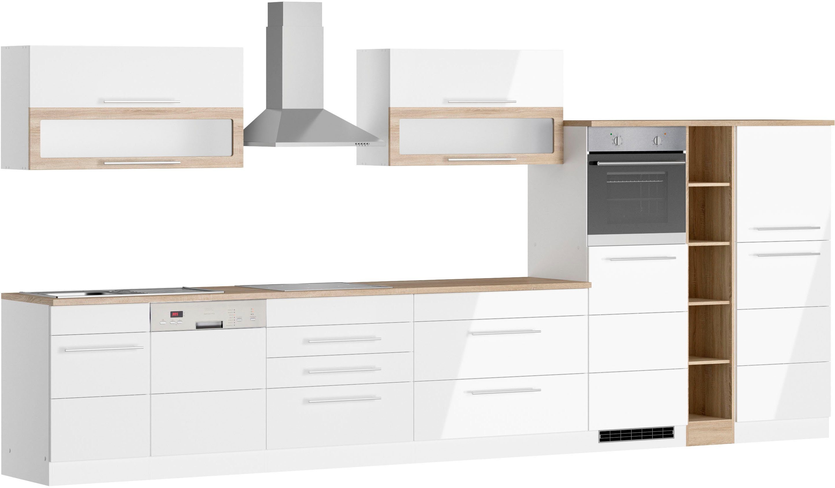 KOCHSTATION Küchenzeile "KS-Wien", Breite 440 cm, wahlweise mit E-Geräten günstig online kaufen