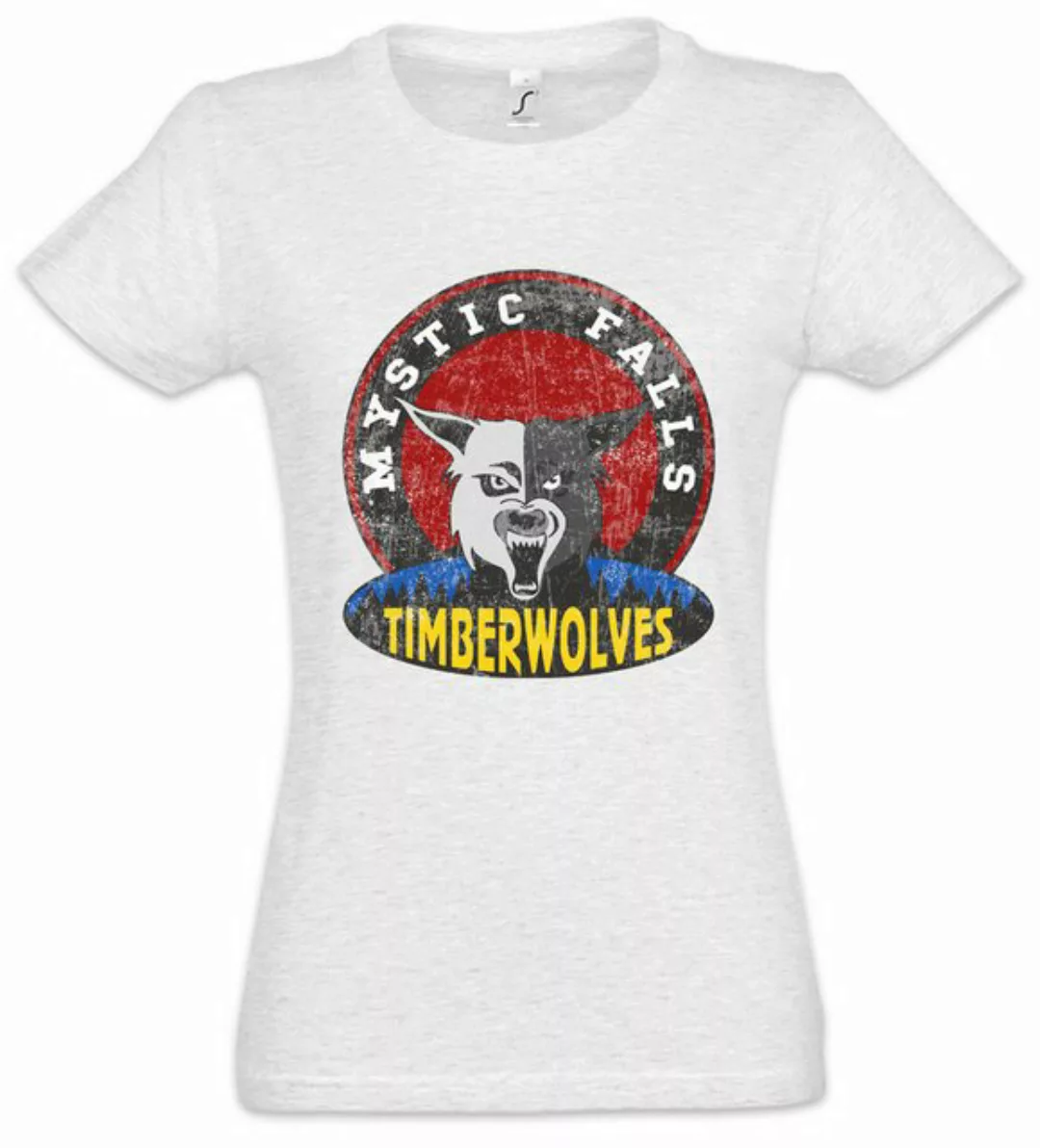 Urban Backwoods Print-Shirt Mystic Falls Timberwolves Damen T-Shirt Vampire günstig online kaufen