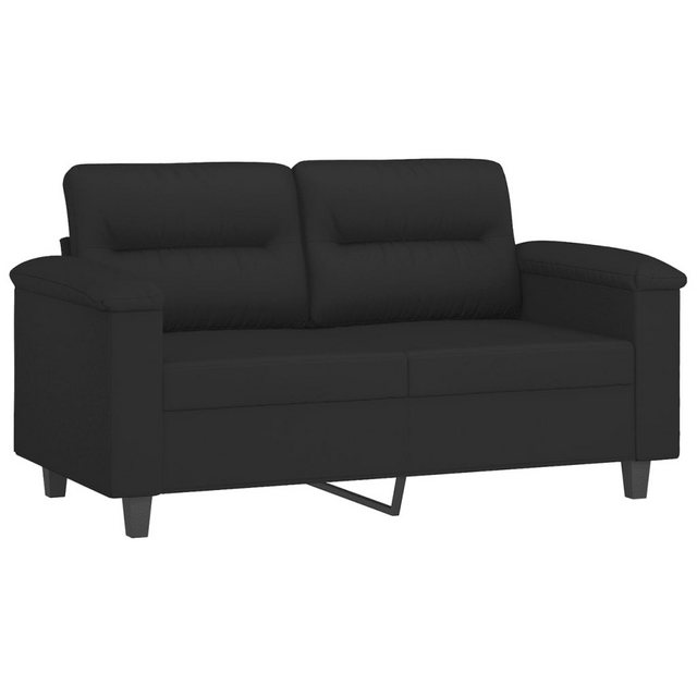 vidaXL Sofa, 2-Sitzer-Sofa Schwarz 120 cm Mikrofasergewebe günstig online kaufen