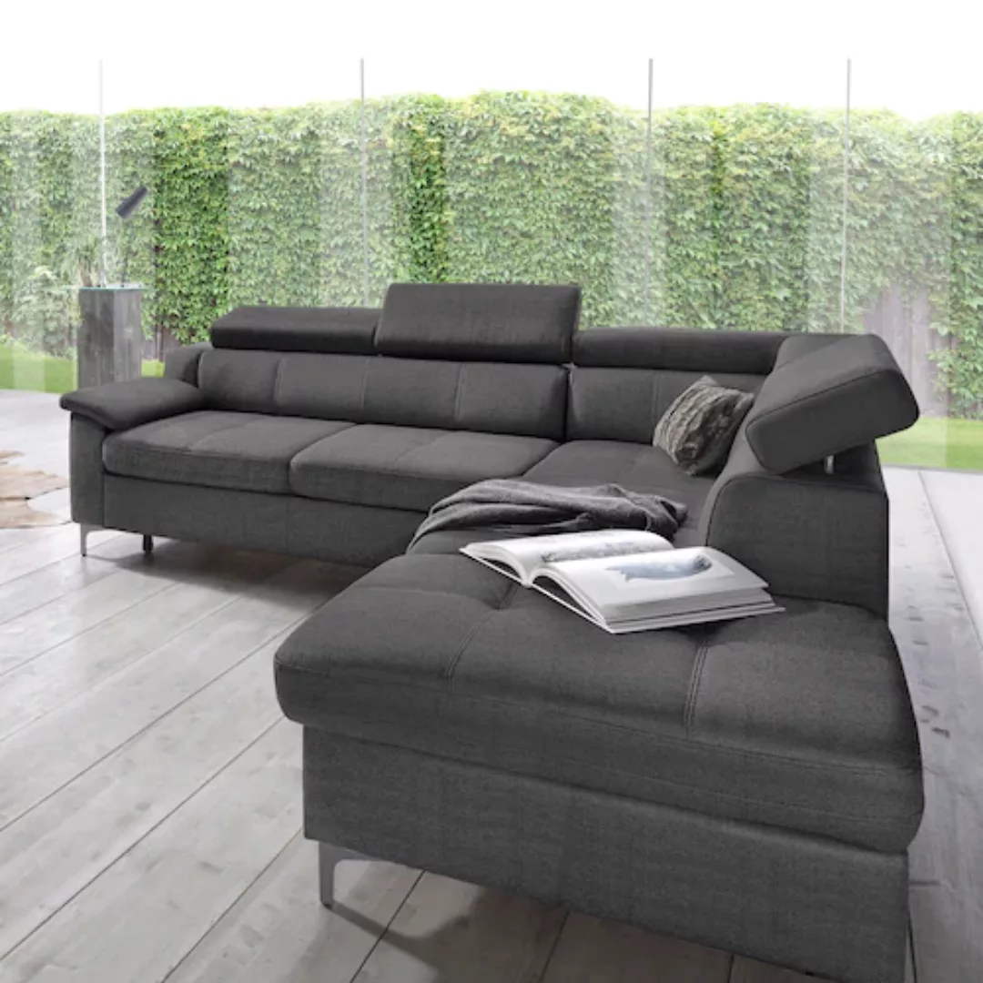 exxpo - sofa fashion Ecksofa Florenz, L-Form, mit Kopfteilverstellung, wahl günstig online kaufen