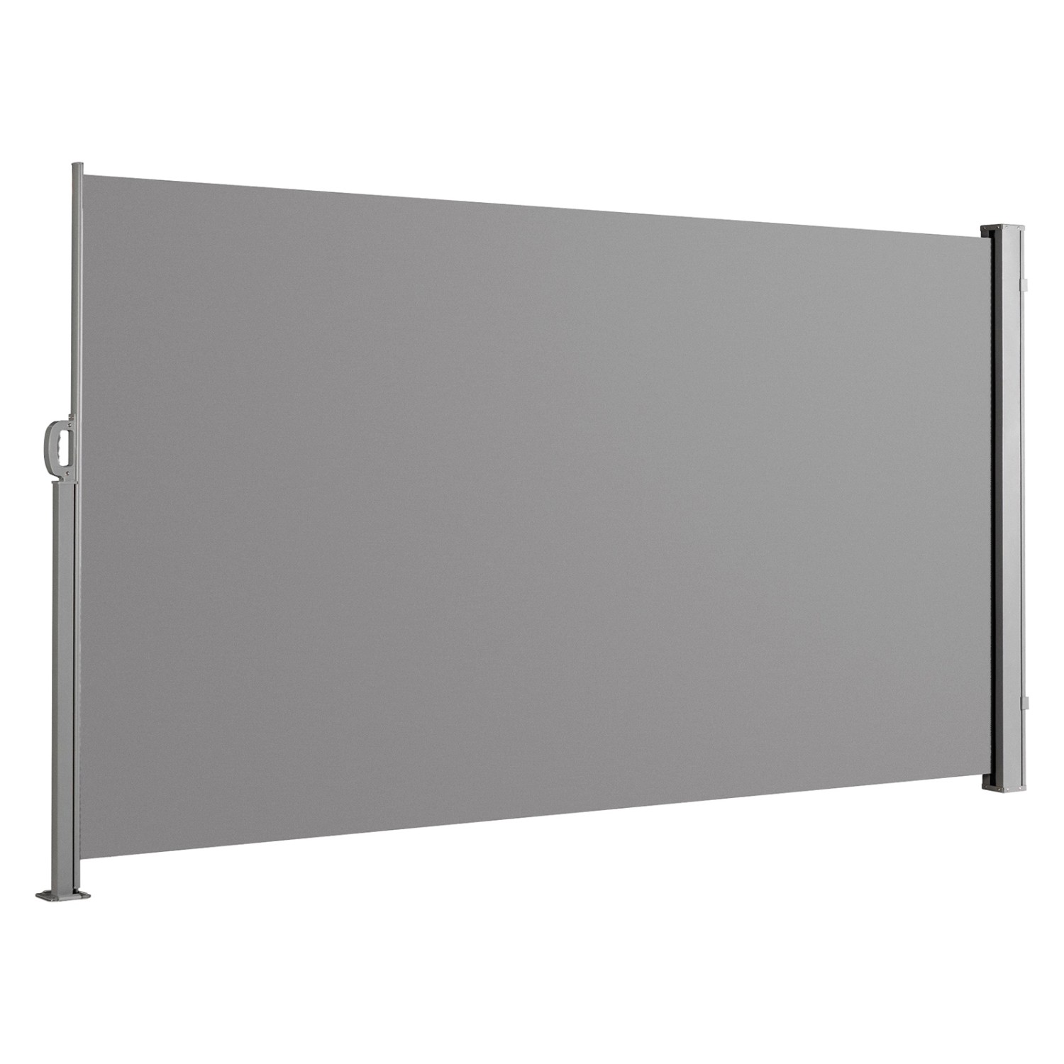 Svita Seitenmarkise Ausziehbar Sichtschutz 400x160cm Hellgrau günstig online kaufen