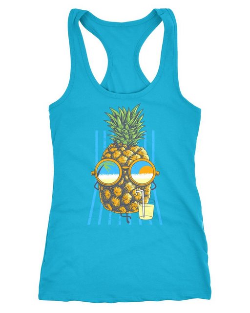 Neverless Tanktop Damen Tank-Top chilling Ananas Racerback günstig online kaufen