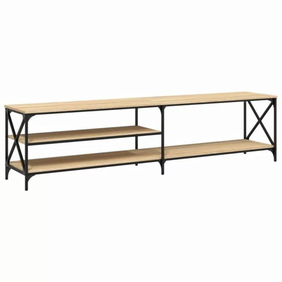 furnicato TV-Schrank Sonoma-Eiche 200x40x50 cm Holzwerkstoff und Metall günstig online kaufen