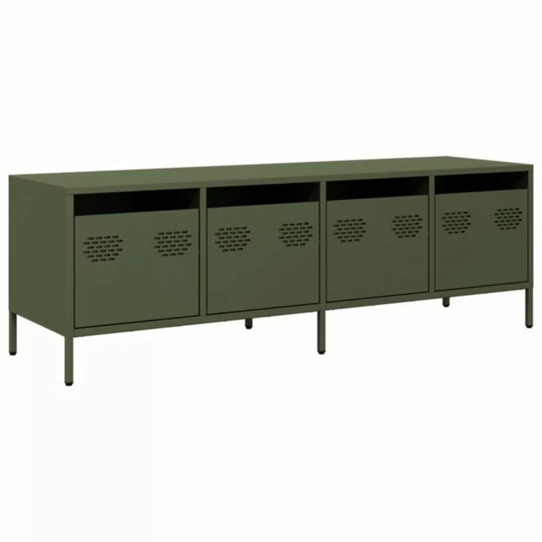 vidaXL Schrankmodule TV-Schrank Olivgrün 135x39x43,5 cm Kaltgewalzter Stahl günstig online kaufen