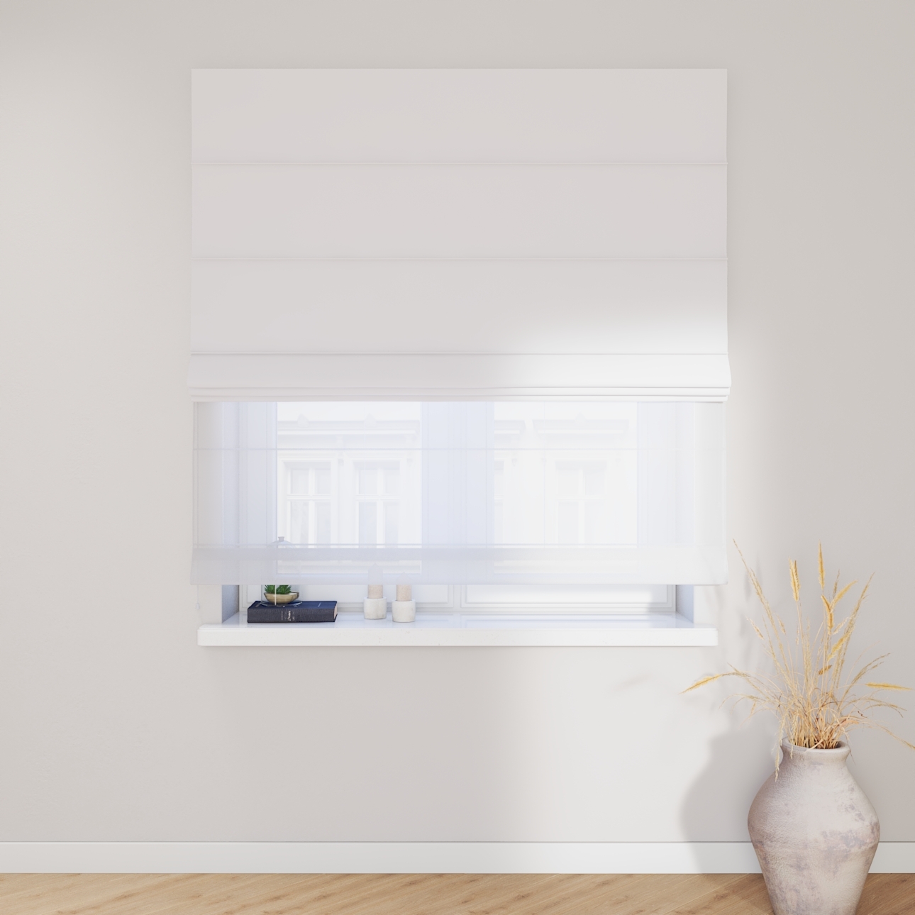 Dekoria Doppelraffrollo Duo, weiß, 120 x 170 cm günstig online kaufen