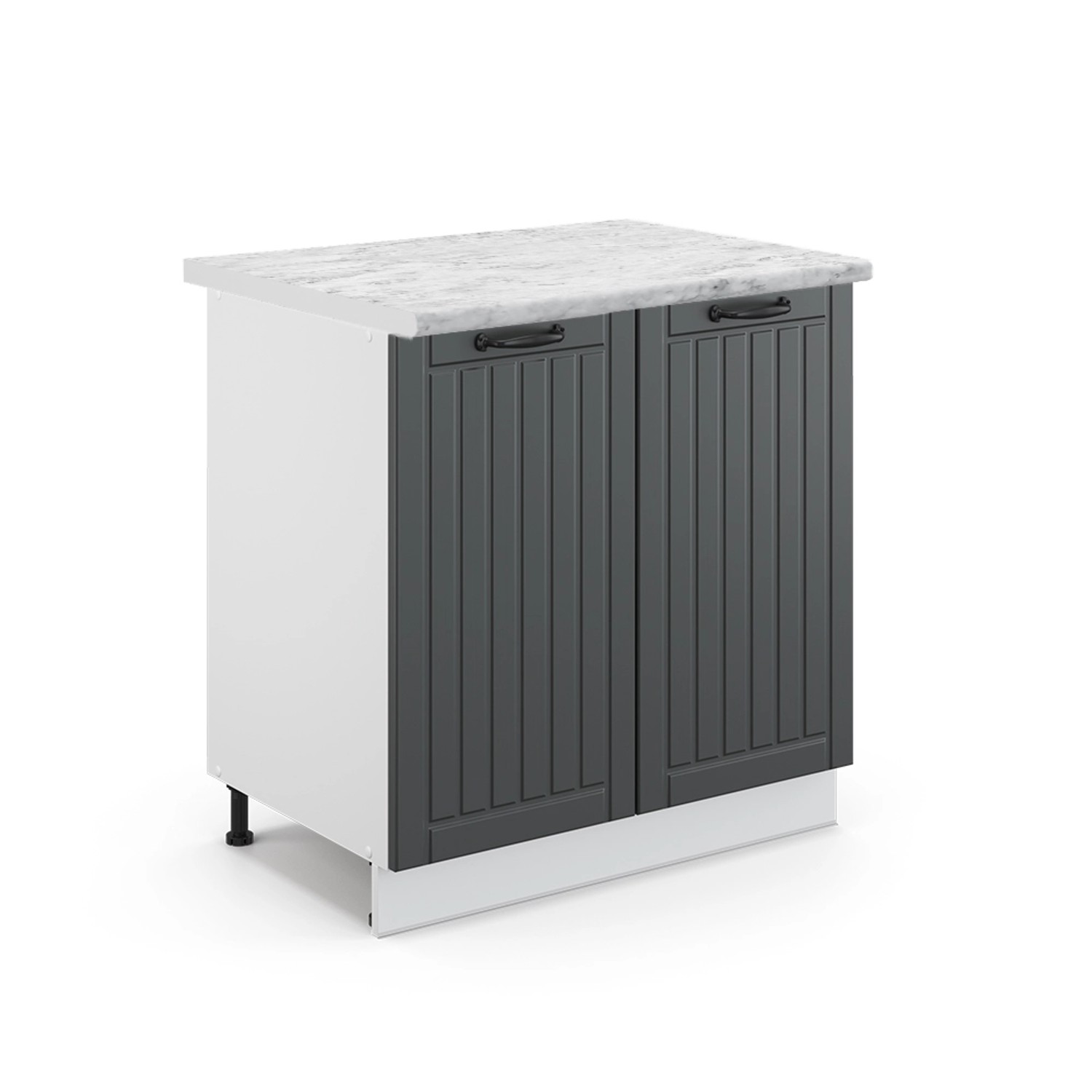 Vicco Spülenunterschrank Fame-Line, Anthrazit/Weiß, 80 cm günstig online kaufen