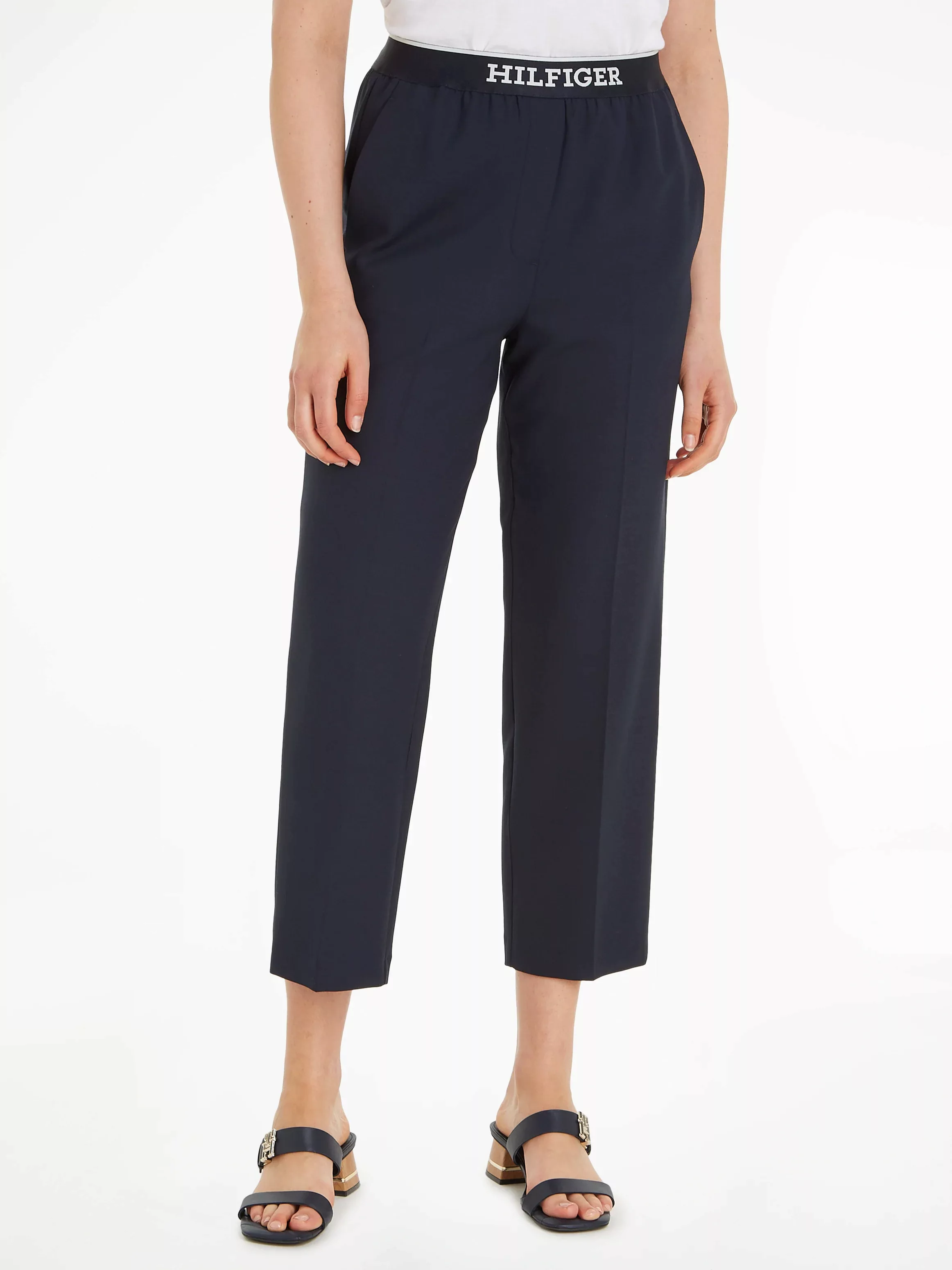 Tommy Hilfiger Webhose "SLIM STRAIGHT LOGO PANT", mit Logoschriftzug günstig online kaufen