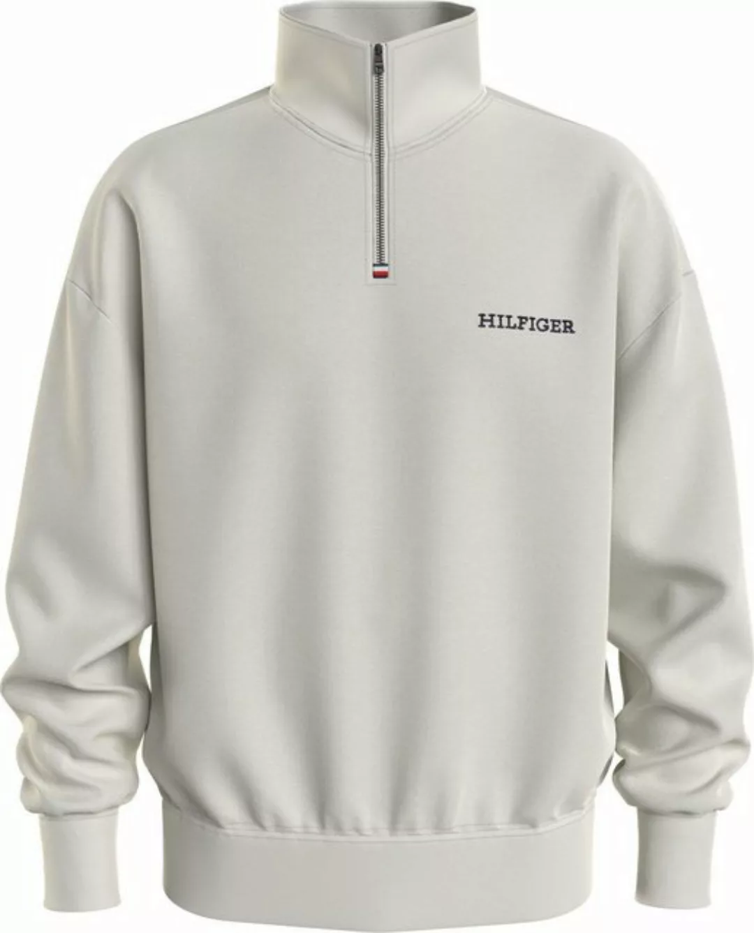 Tommy Hilfiger Sweatshirt MONOTYPE HONEYCOMB 1/4 ZIP Tommy Hilfiger Flag-St günstig online kaufen