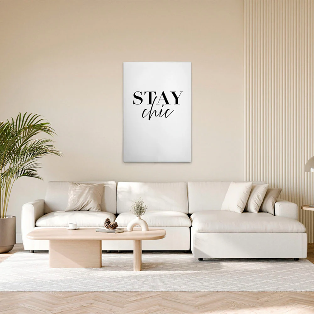 A.S. Création Leinwandbild "Stay Chic - Wandbild Schwarz Weiß Keilrahmen Ku günstig online kaufen