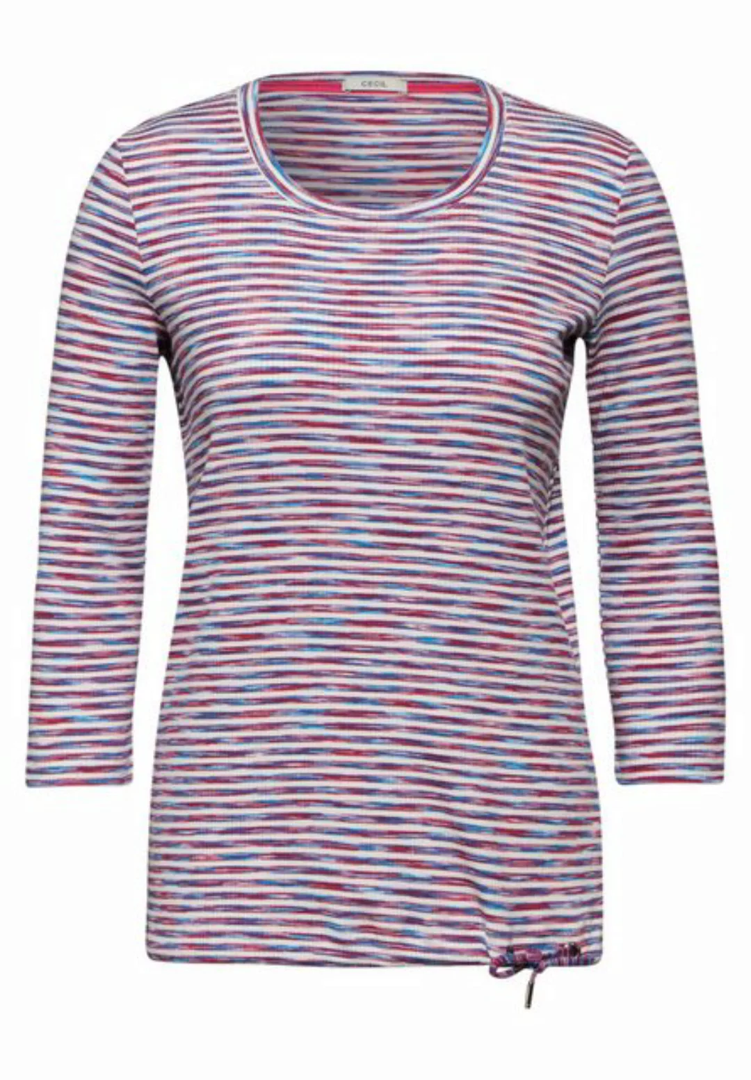 Cecil 3/4-Arm-Shirt Cecil Geripptes Streifenshirt in Multicolor Blue (1-tlg günstig online kaufen