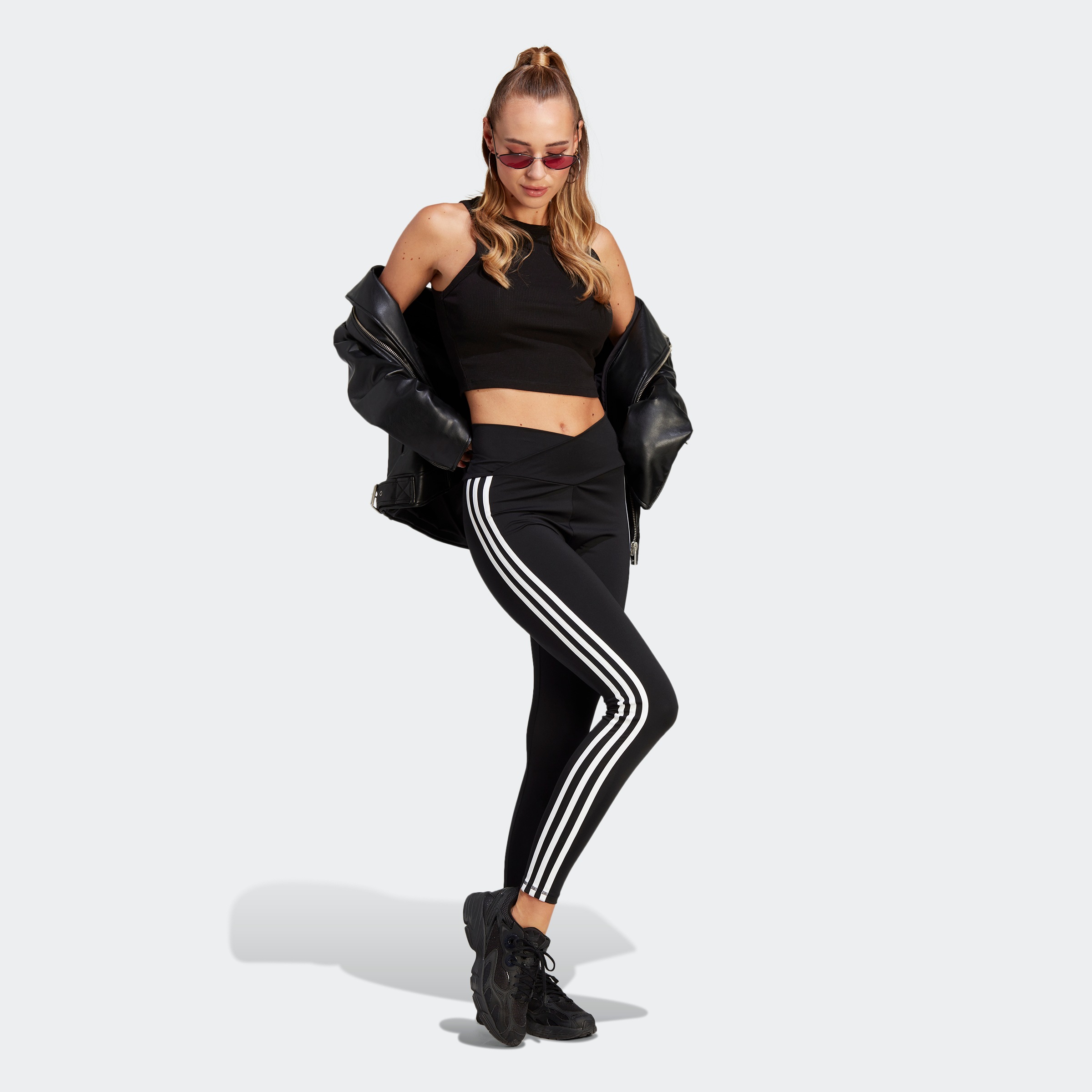 adidas Originals Leggings "ADICOLOR CLASSICS 3-STREIFEN V-WAISTBAND", (1 tl günstig online kaufen