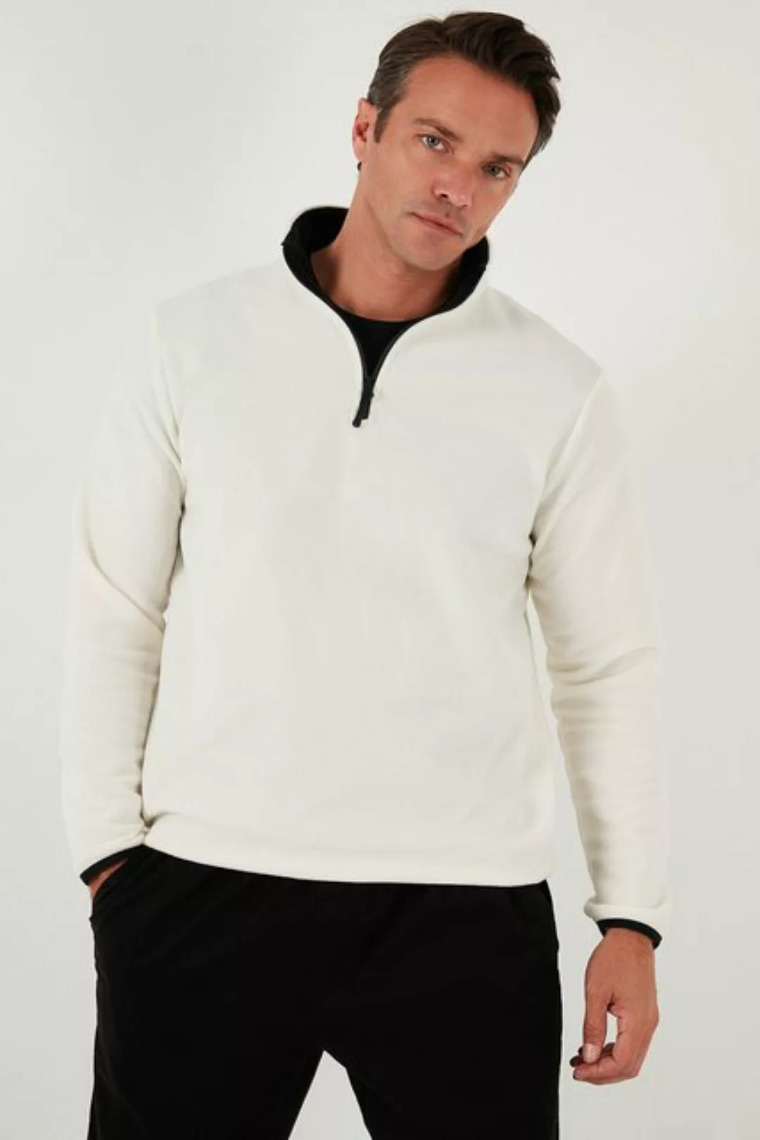 Buratti Fleecepullover Slim Fit günstig online kaufen