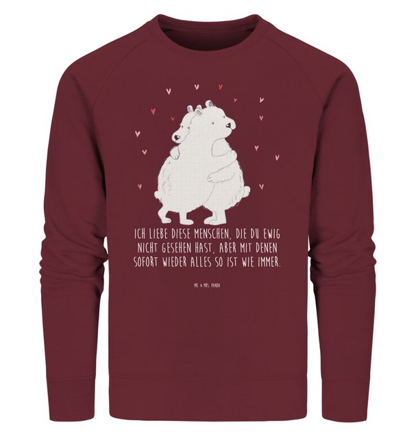 Mr. & Mrs. Panda Longpullover Größe M Eisbär Umarmen - Burgundy - Geschenk, günstig online kaufen