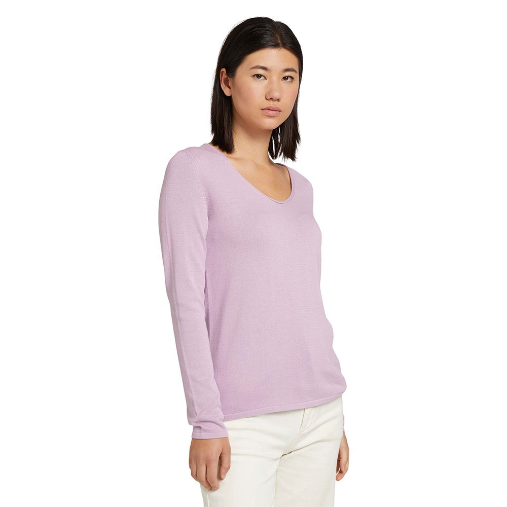 Tom Tailor Basic V-ausschnitt Sweater 3XL Iris Flower günstig online kaufen