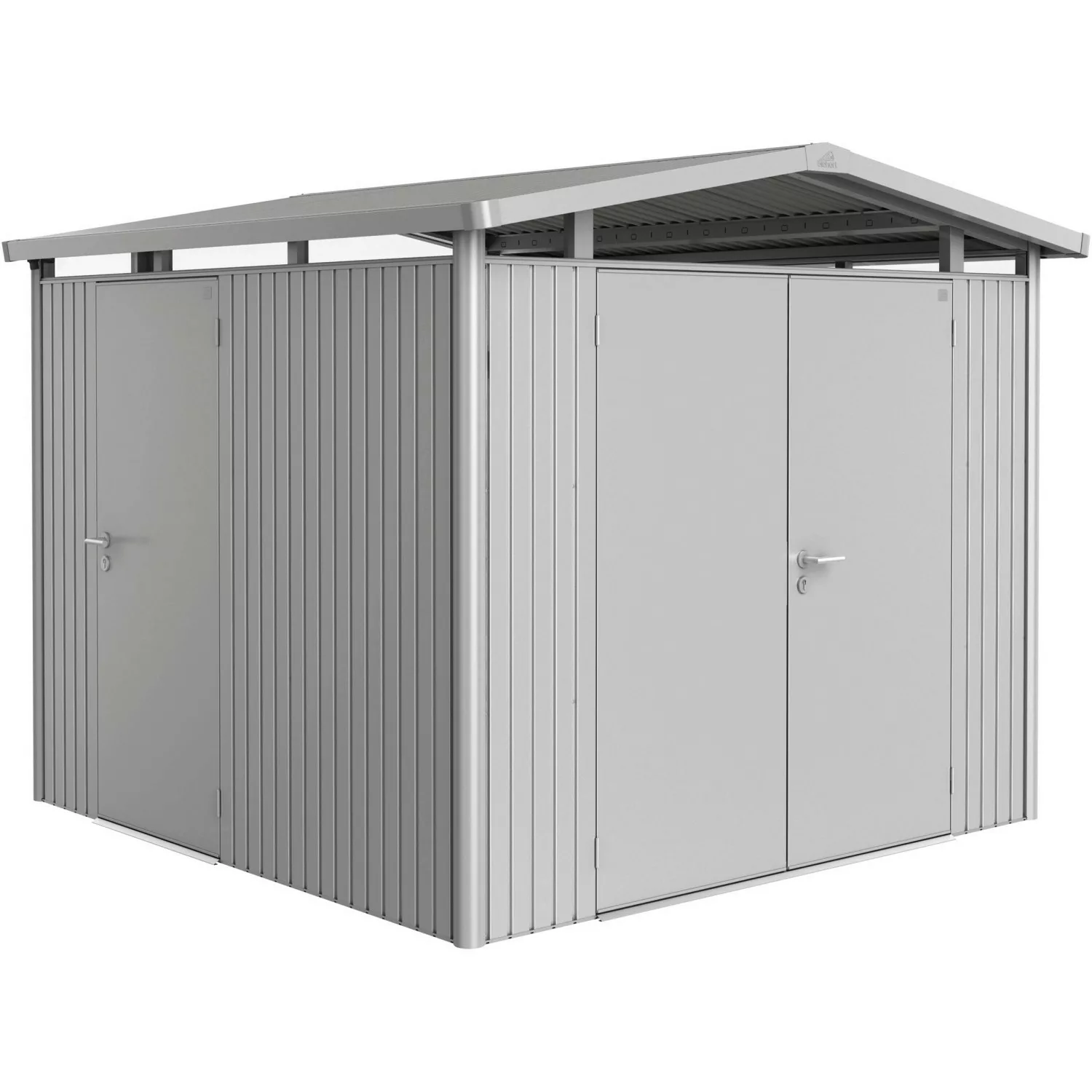 Biohort Metall-Gerätehaus Panorama Silber 6,6 m² günstig online kaufen