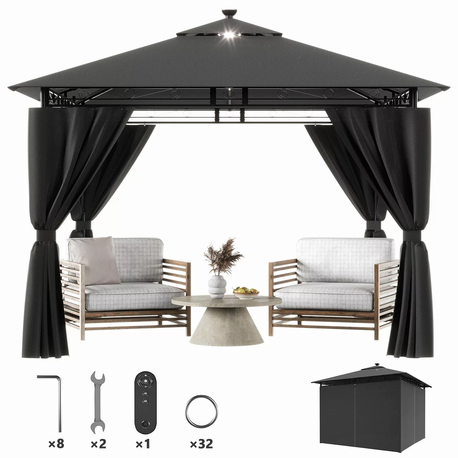 HOMALL Pavillon Gazebo Zelt 3*3/3*4 wetterfestes günstig online kaufen