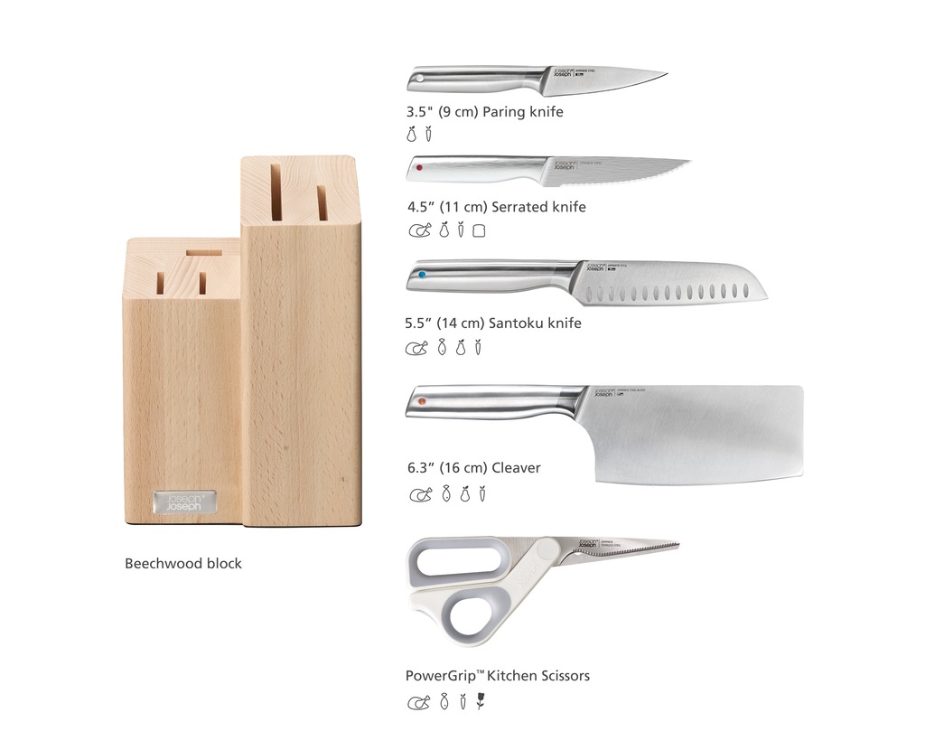 Joseph Joseph Messer-Set »Elevate Fusion 5pc Knife & Scissor Block«, (5 tlg günstig online kaufen