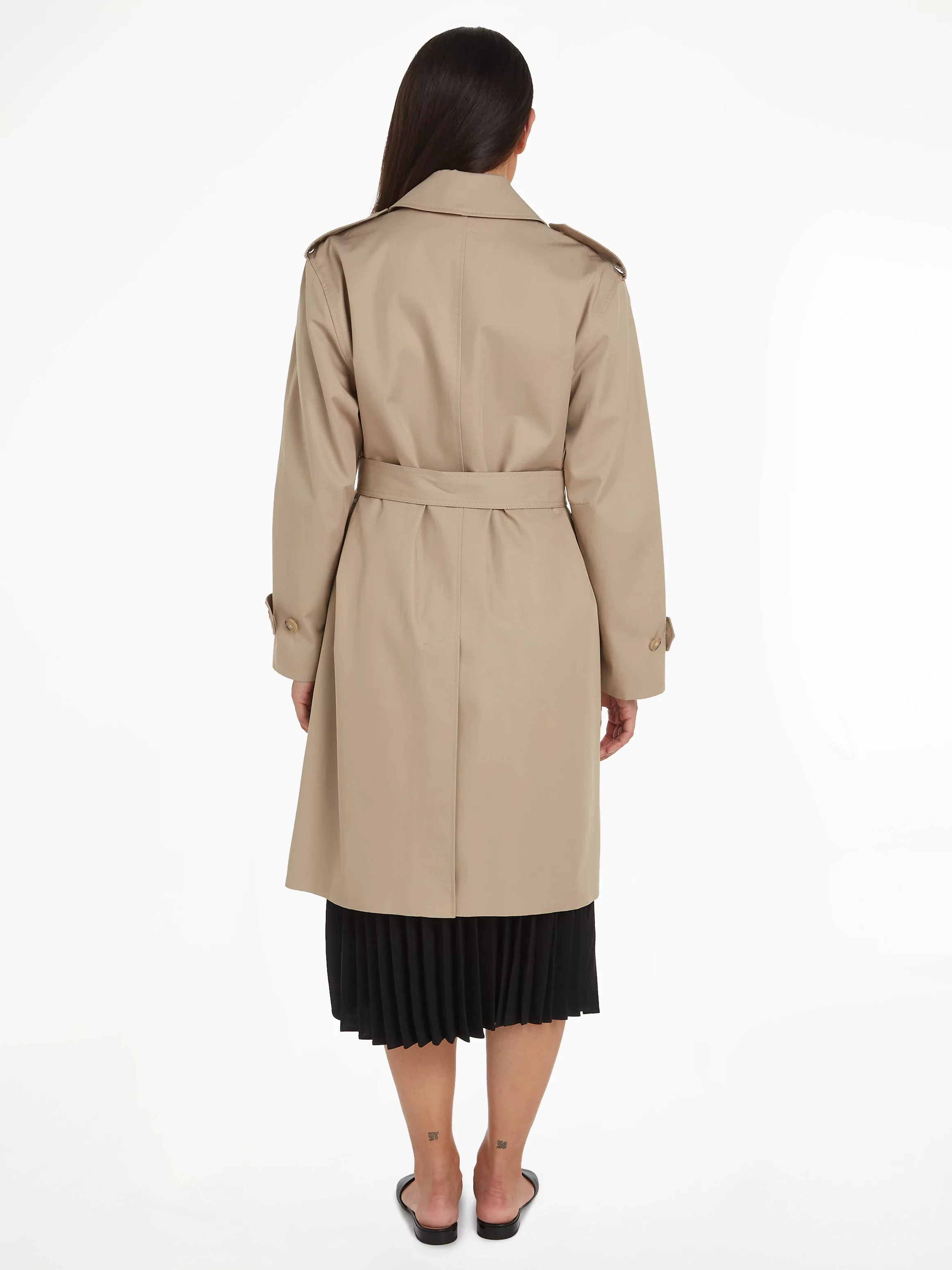 Tommy Hilfiger Trenchcoat "COTTON SB BELTED COAT", mit geknöpften Schultert günstig online kaufen