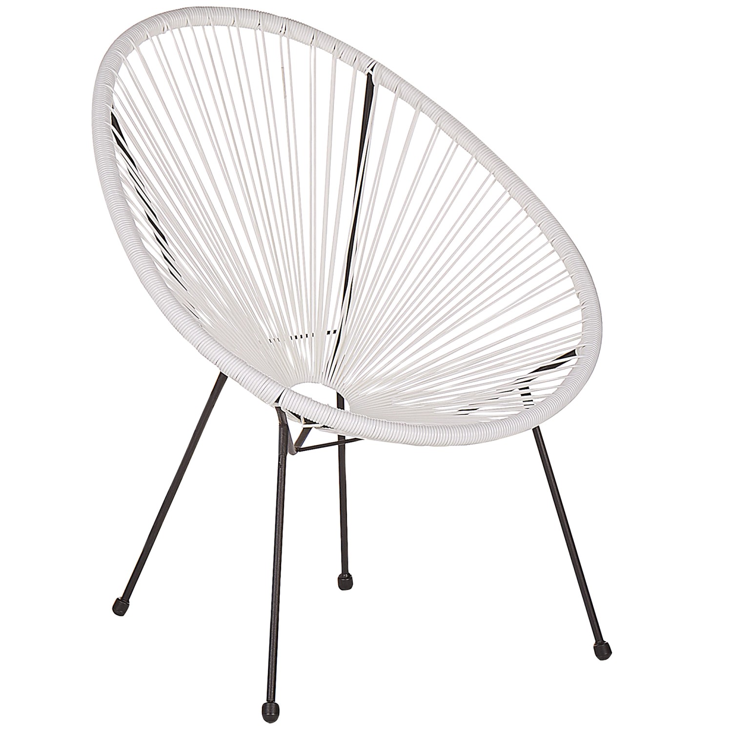 Beliani Cocktailsessel Weiss Schwarz 90x70x87 günstig online kaufen