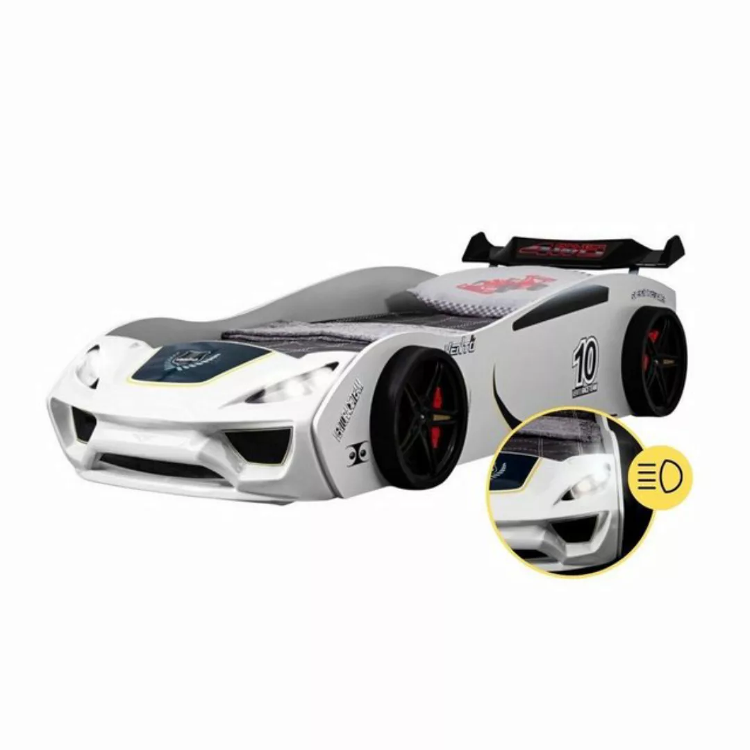 Coemo Autobett DREAM RACER (Spielbett mit Spoiler), Kinderbett 90x200 Rot R günstig online kaufen