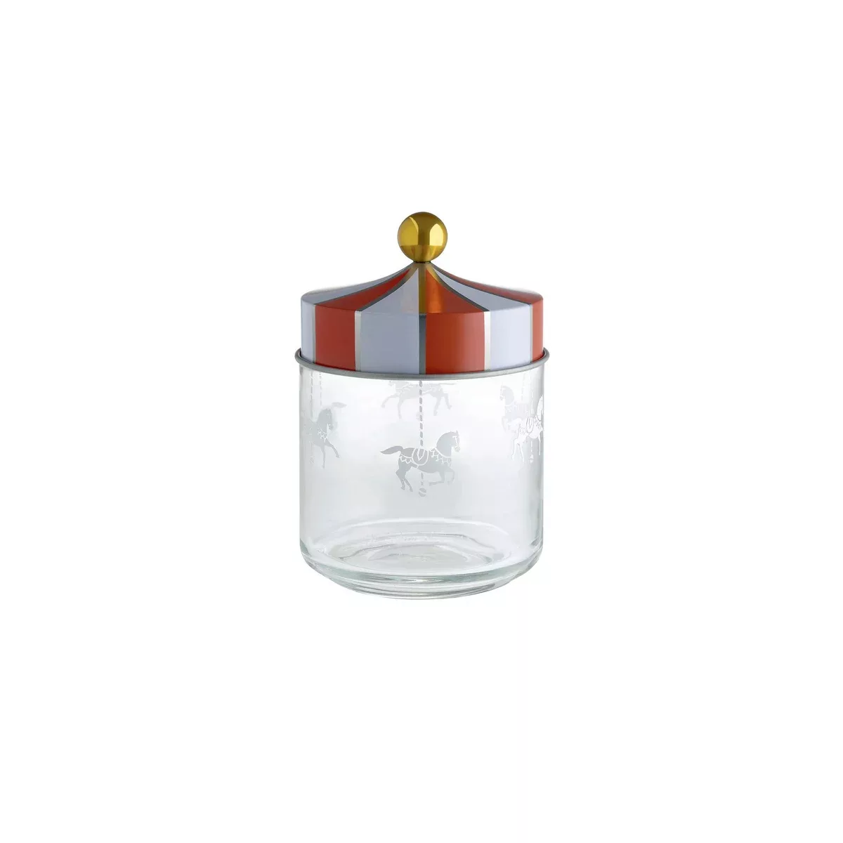 hermetisch verschließbares Glas Circus metall glas rot weiß transparent / 7 günstig online kaufen