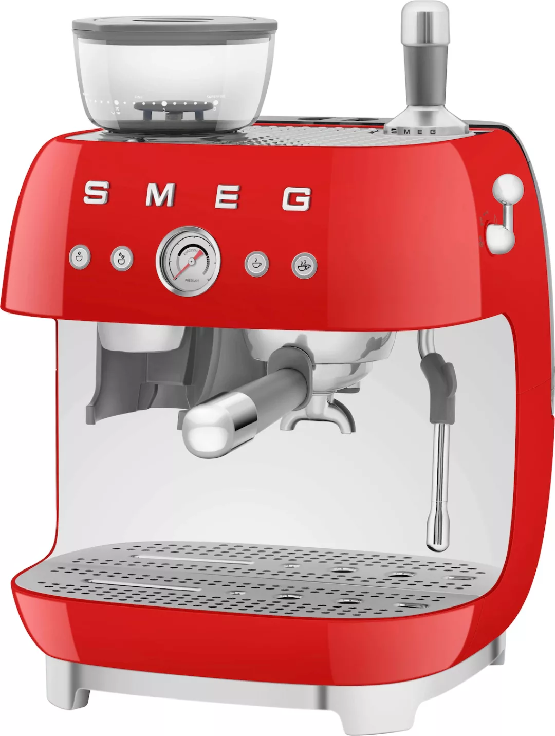 Smeg Espressomaschine »EGF03RDEU«, mit integrierter Kaffeemühle günstig online kaufen