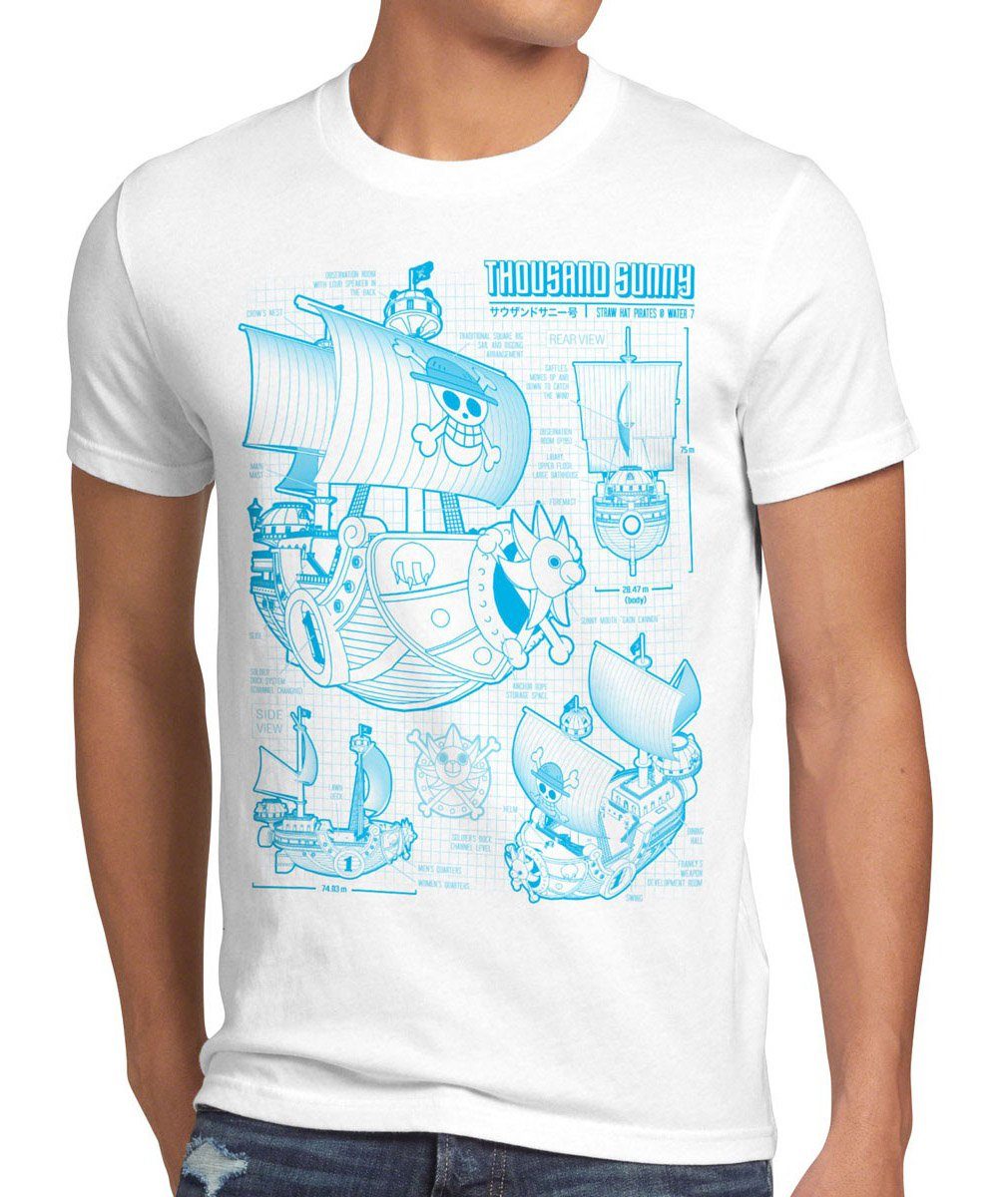 style3 T-Shirt Thousand Sunny piece one günstig online kaufen