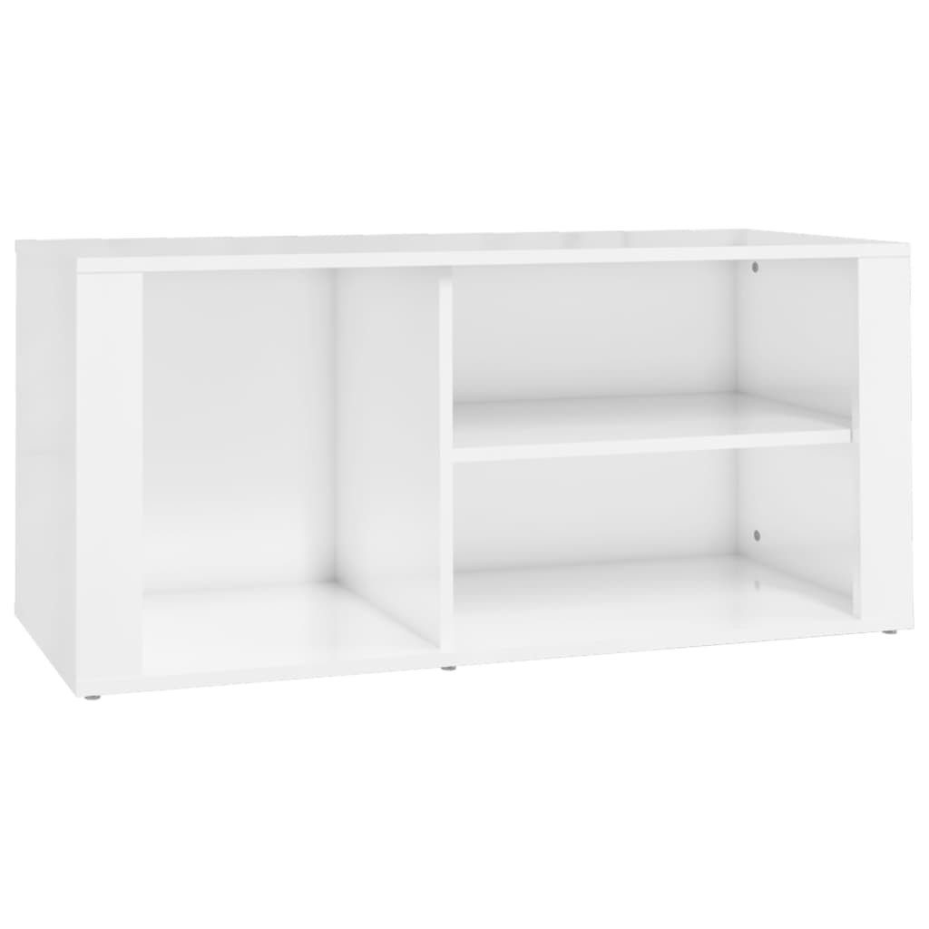 vidaXL Schuhregal Schuhregal Hochglanz-Weiß 100x35x45 cm günstig online kaufen