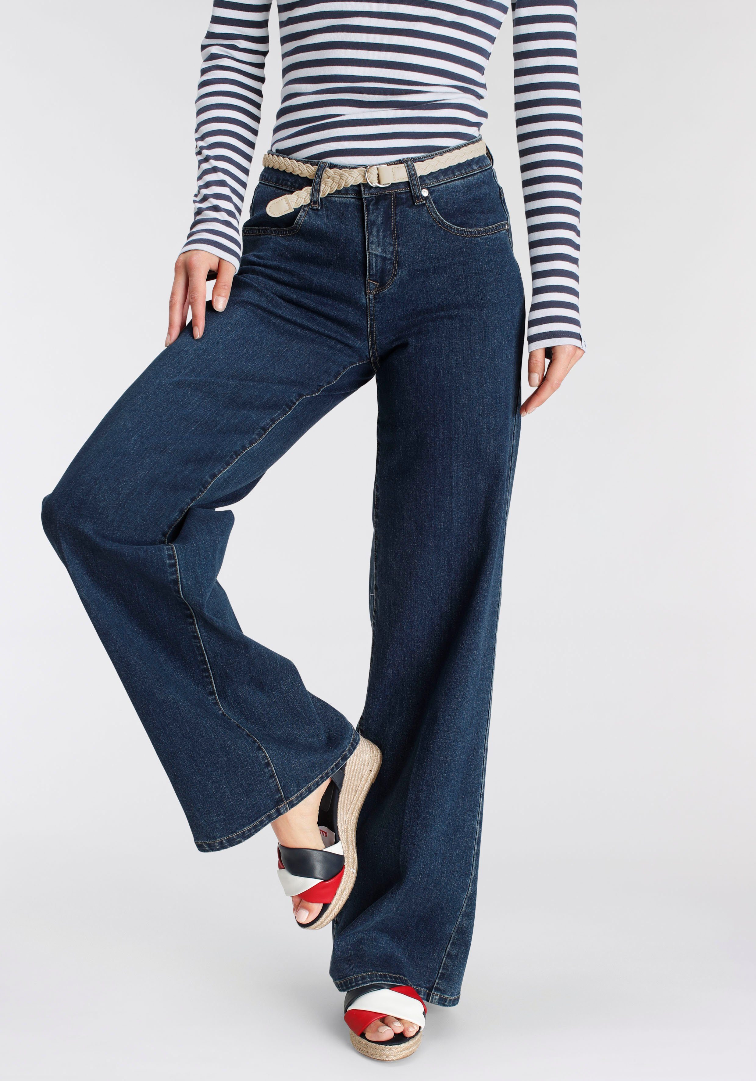 DELMAO Weite Jeans (Set, 2-tlg., mit günstig online kaufen