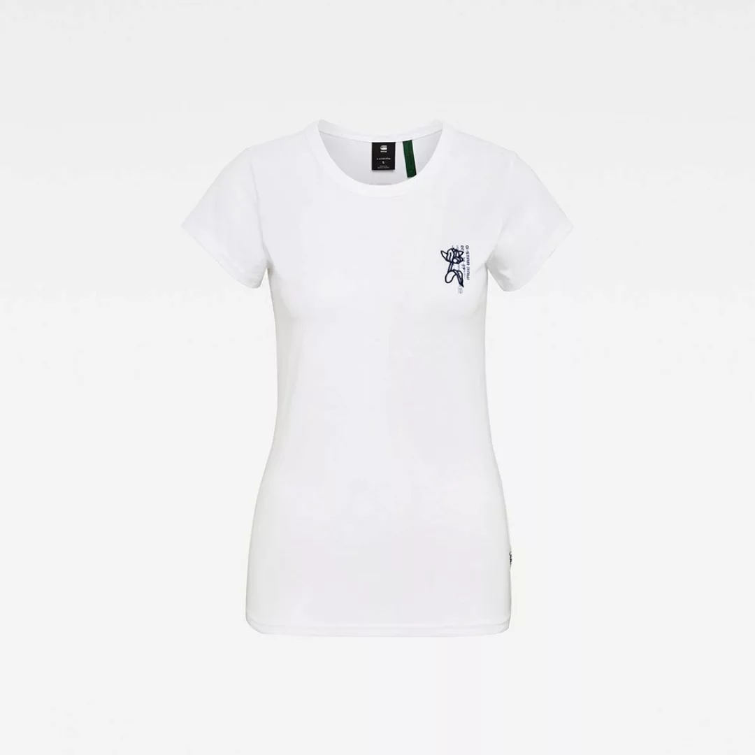 G-star Slim Tulip Print Kurzarm T-shirt 2XS White günstig online kaufen