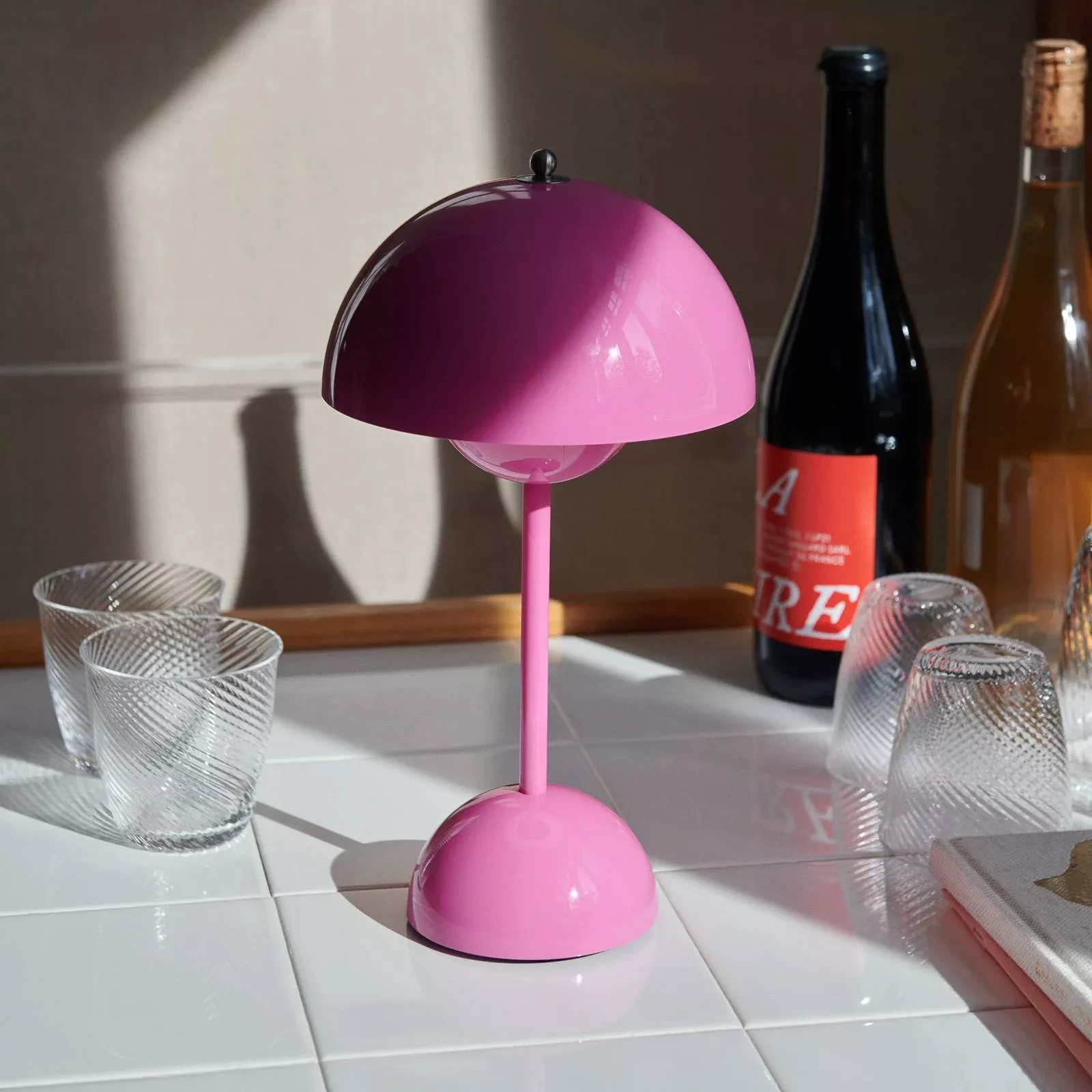 &Tradition LED-Akku-Tischleuchte Flowerpot VP9, pink günstig online kaufen