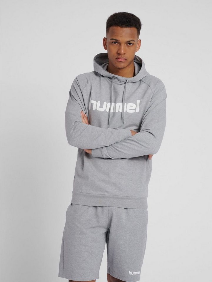 hummel Kapuzensweatshirt HMLGO COTTON LOGO HOODIE GREY MELANGE günstig online kaufen