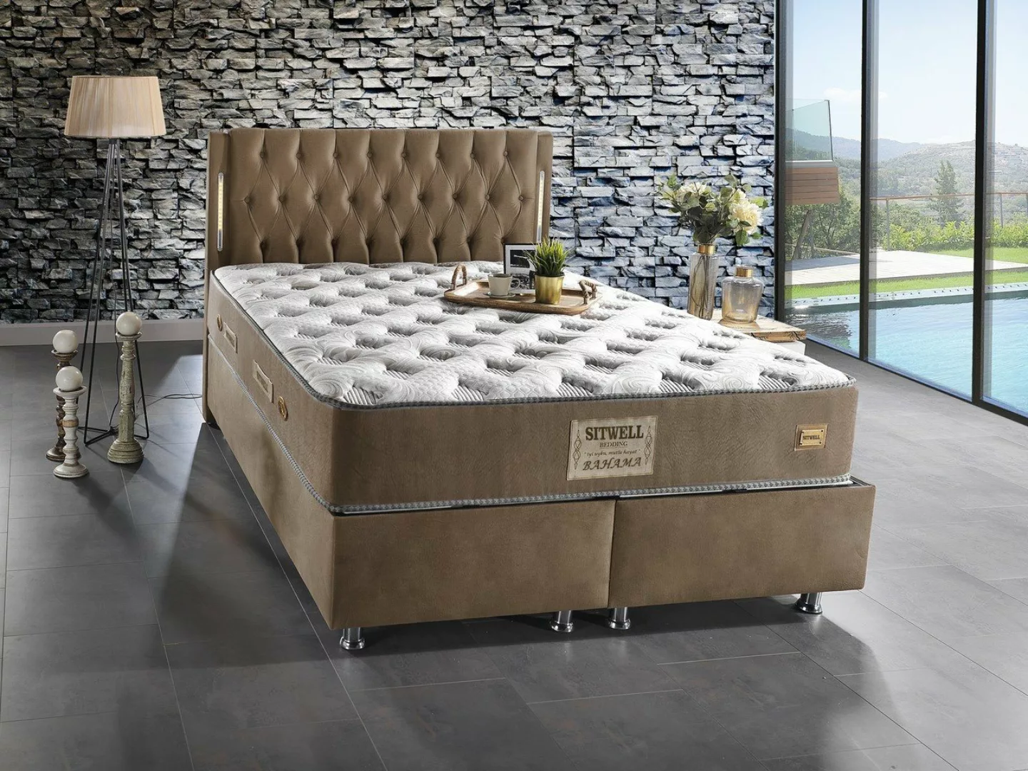 Sitwell Boxspringbett BAHAMA Set (mit Bettkasten, Matratze und Kopfteil), D günstig online kaufen