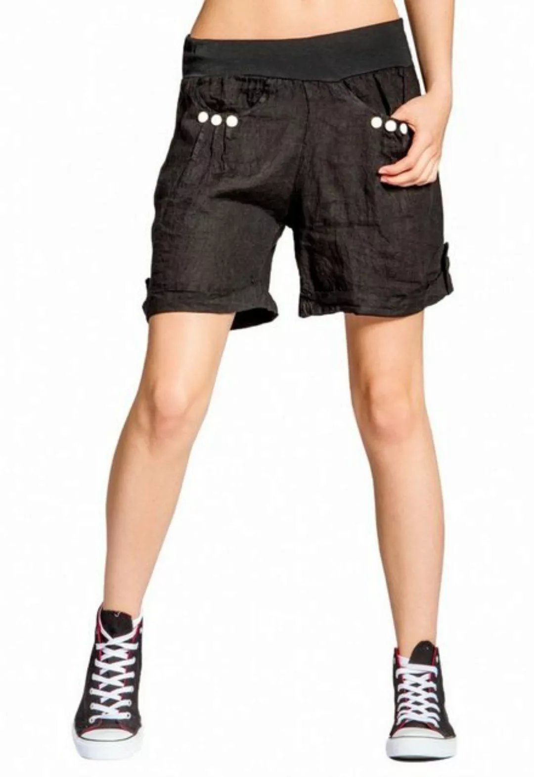 Caspar Shorts BST002 Damen Leinen Shorts günstig online kaufen