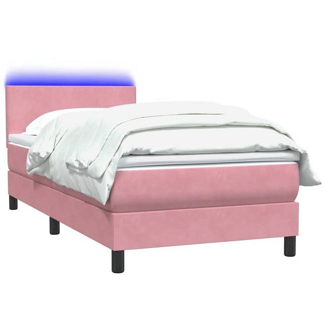 vidaXL Bett Boxspringbett mit Matratze Rosa 80x210 cm Samt günstig online kaufen