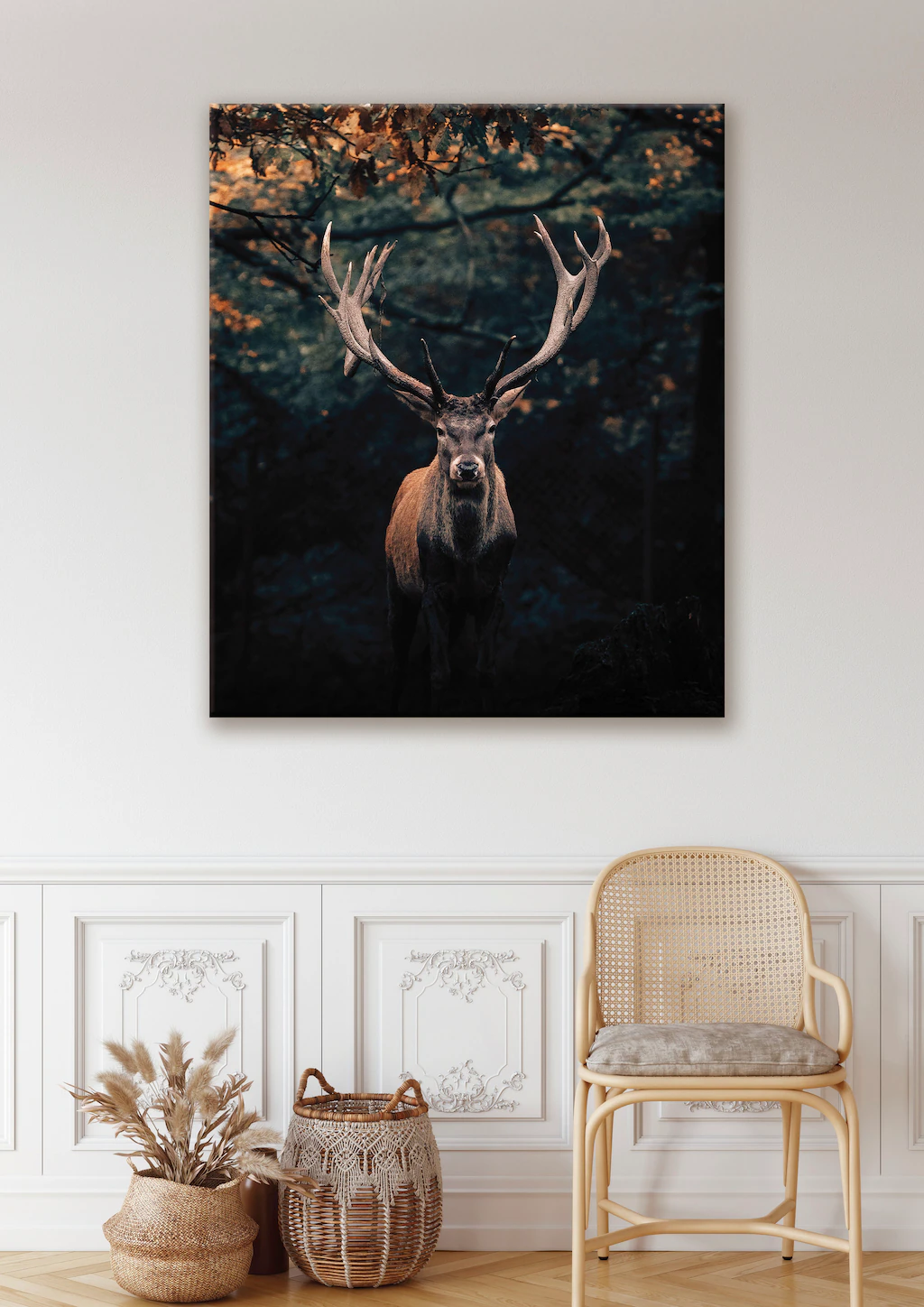 Bönninghoff Leinwandbild, Hirsch-Hirschbilder-Hirsche-Rehe-Tiere-Wildtiere- günstig online kaufen