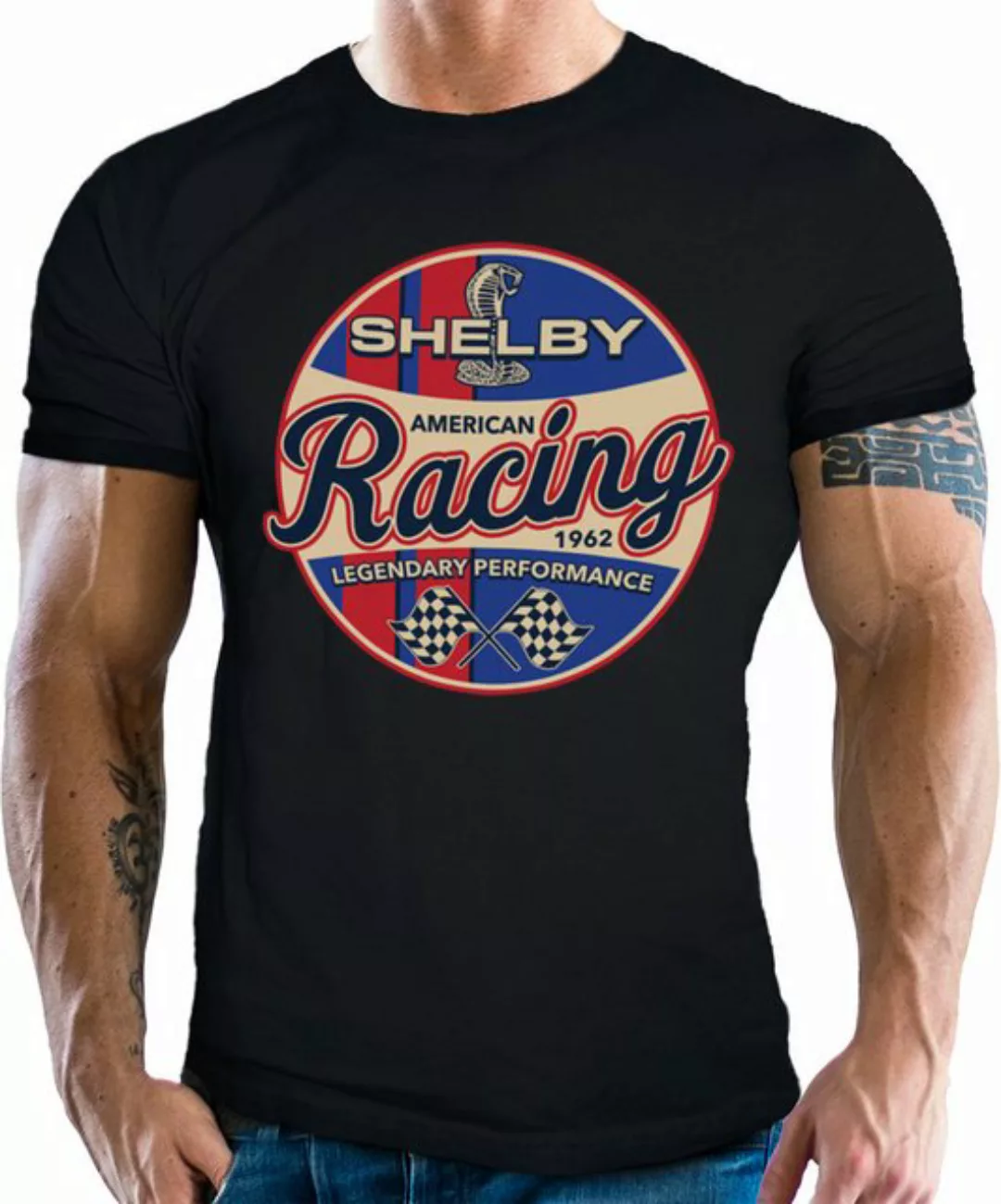 GASOLINE BANDIT® T-Shirt für US Muscle Car Fans - Original Shelby: Cobra Am günstig online kaufen
