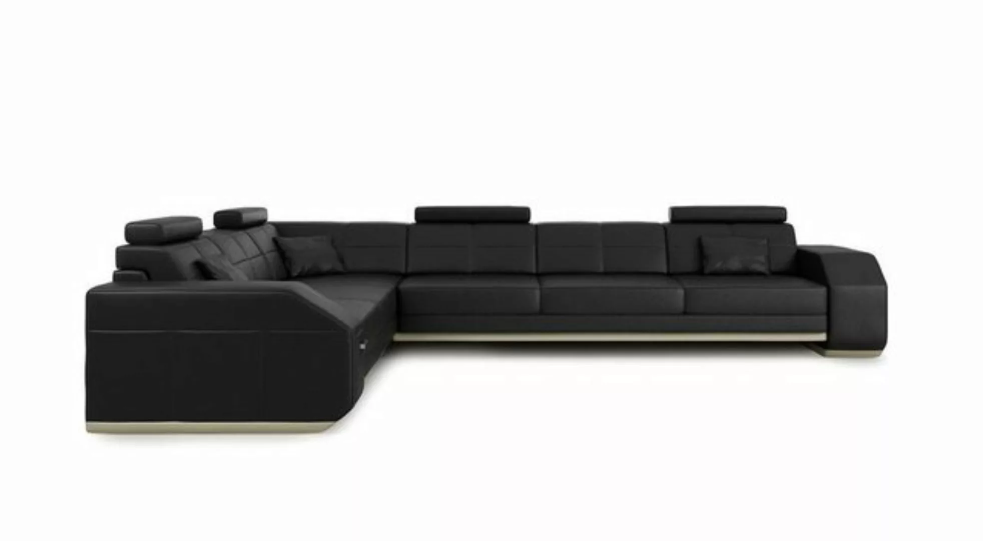 JVmoebel Ecksofa Designer Sofa Couch Ecksofa Leder Textil Polster Garnitur, günstig online kaufen