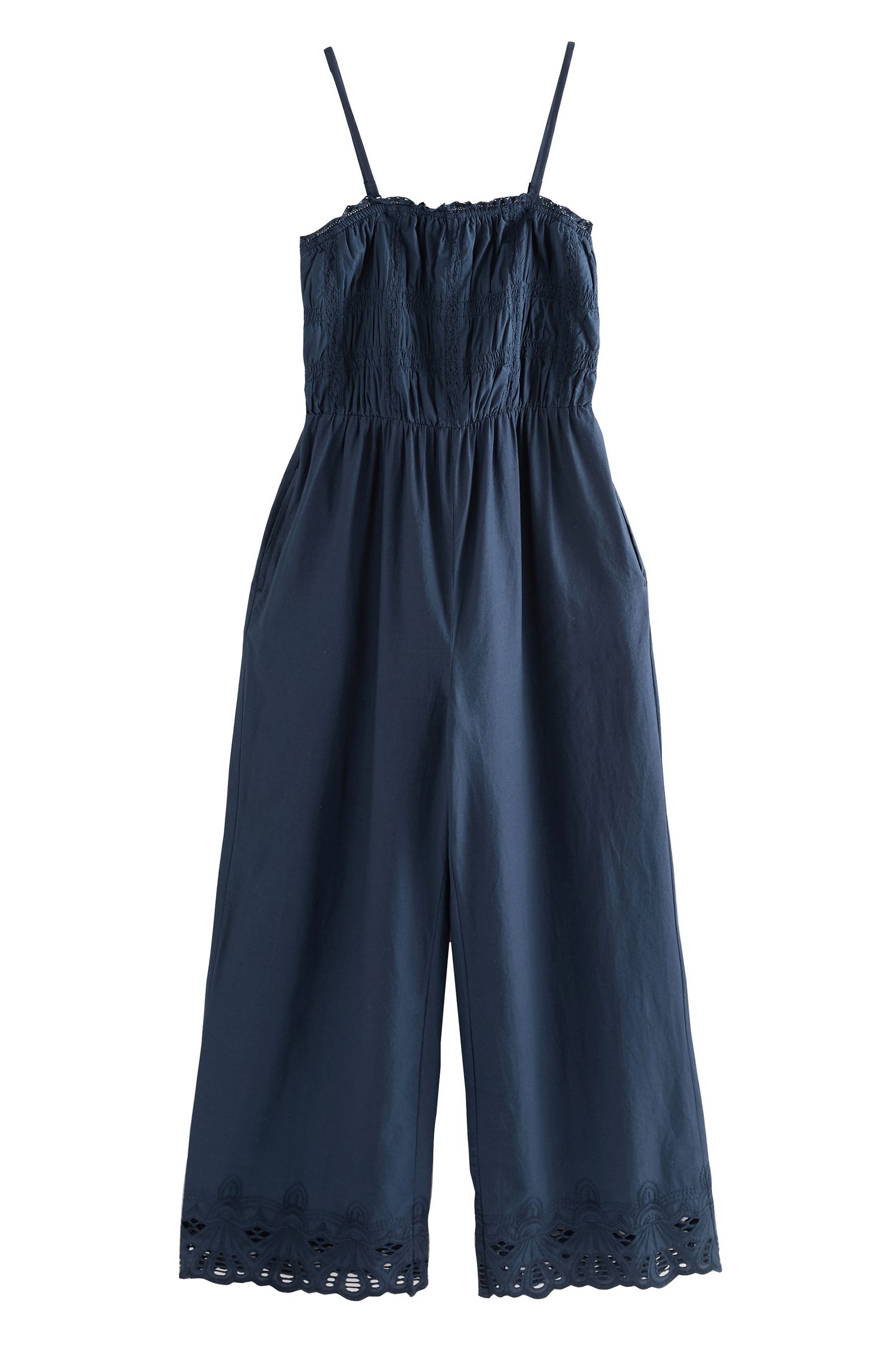 Next Jumpsuit Gesmokter Jumpsuit mit weitem günstig online kaufen