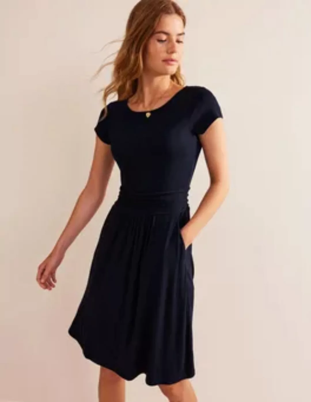 Amelie Jersey-Kleid Damen Boden, Marineblau günstig online kaufen