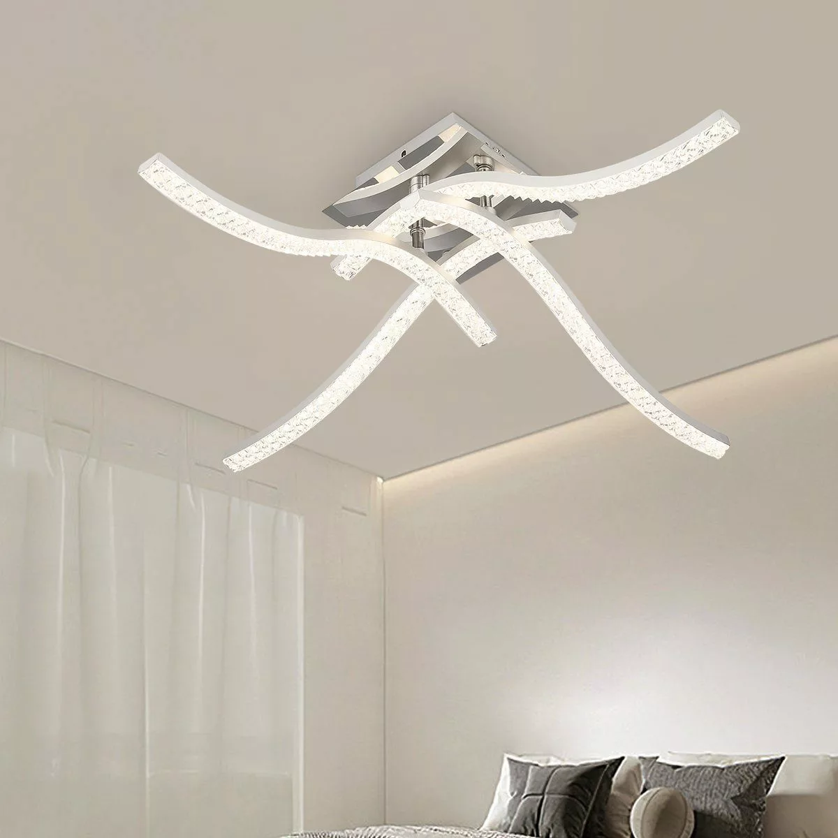 oyajia Deckenleuchte Kristall LED Deckenlampe 3/4 günstig online kaufen