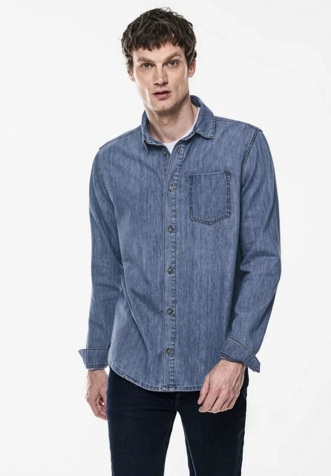 STREET ONE MEN Jeanshemd aus reiner Baumwolle günstig online kaufen