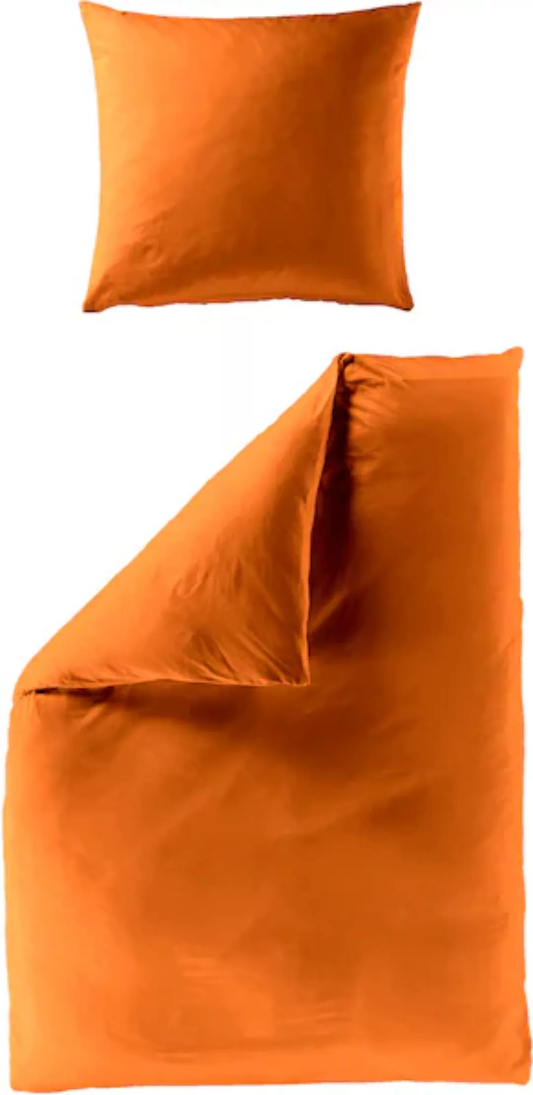 Bierbaum Seersucker Bettwäsche ¦ orange ¦ Maße (cm): B: 135 H: 1 Bettwaren günstig online kaufen