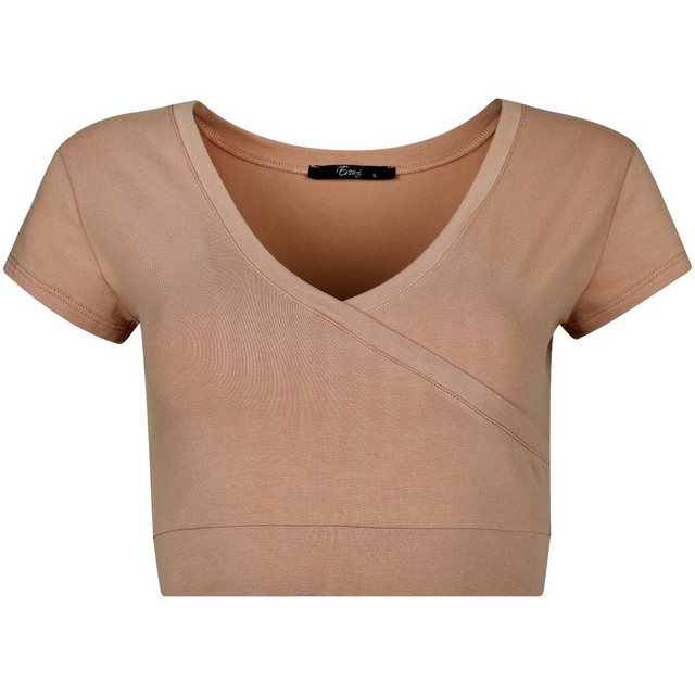 Evoni Crop-Top Damen Crop Top Kurzarmshirt Baumwolle Bauchfrei günstig online kaufen