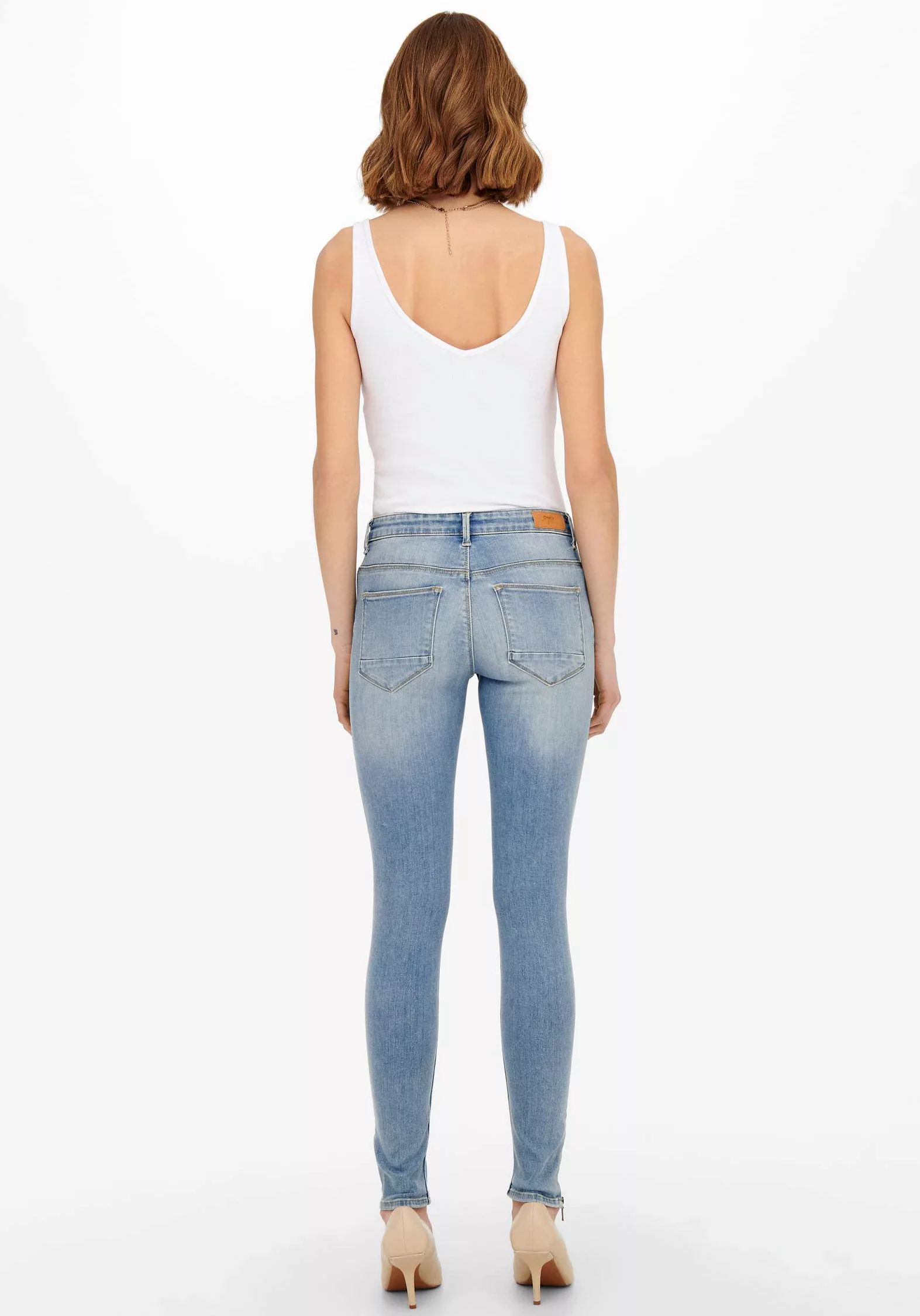 Only Damen Jeans ONLKENDELL RG SK ANK TAI647 - Skinny Fit - Blau - Light Bl günstig online kaufen