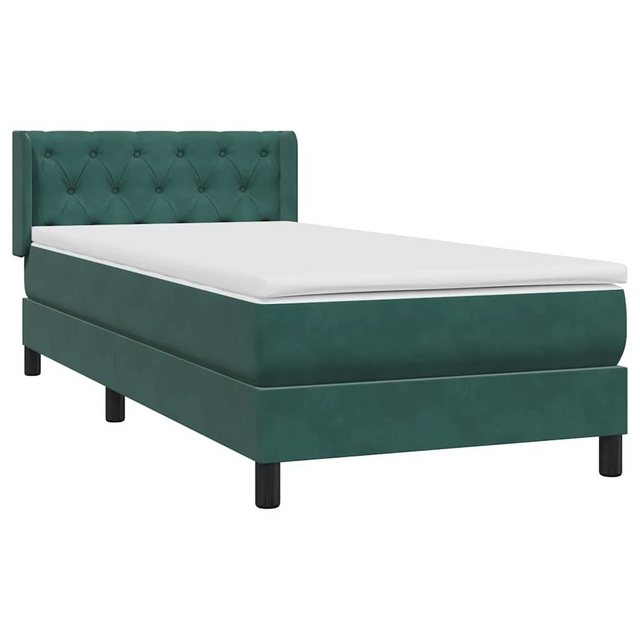 vidaXL Bett Boxspringbett mit Matratze Dunkelgrün 80x220 cm Samt günstig online kaufen