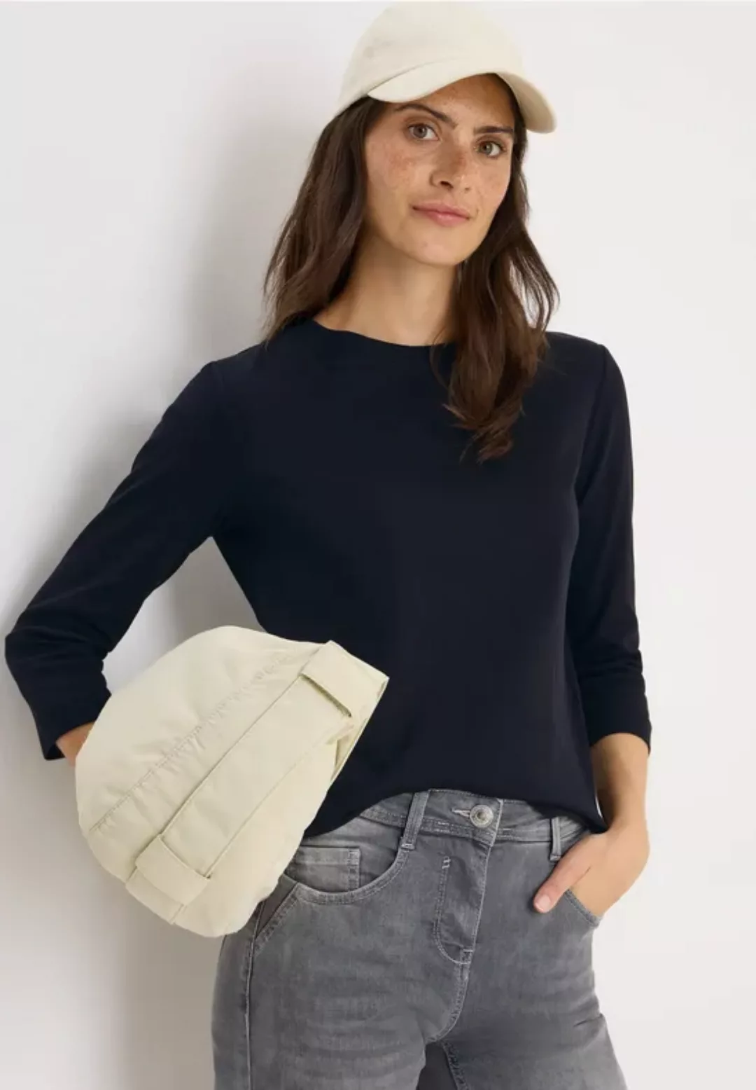 Shirt mit Rippstruktur günstig online kaufen